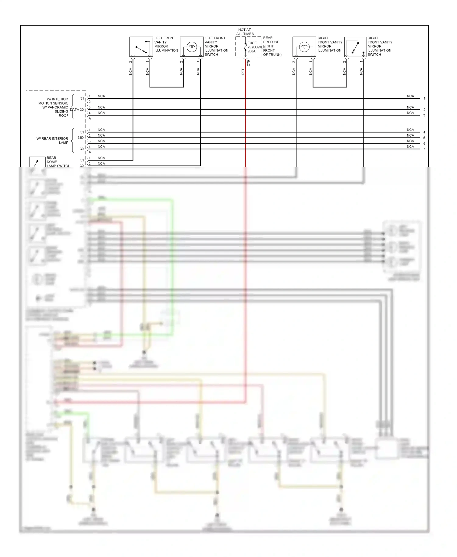 Wiring diagram light ring for Mercedes-Benz E-class W211/S211 facelift (2006-2009) (1 of 3)