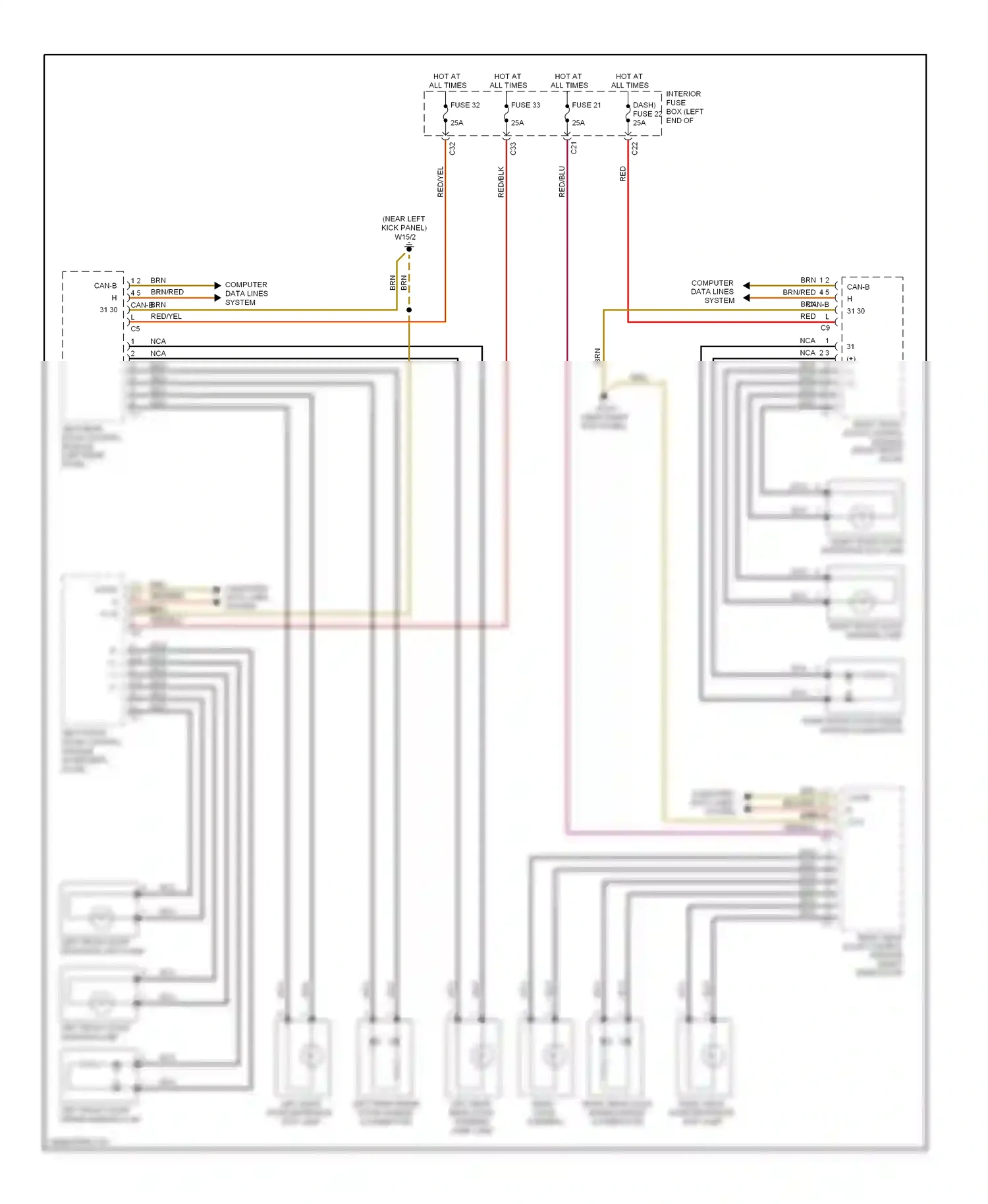 Mercedes-Benz E-class W211/S211 facelift (2006-2009) nca wiring diagram  (49 of 57)
