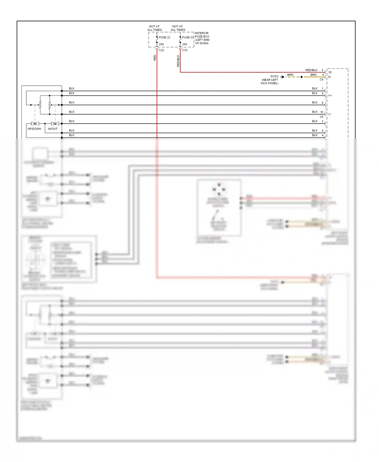 Wiring diagram right front door control module for Mercedes-Benz E-class W211/S211 facelift (2006-2009) (1 of 1)