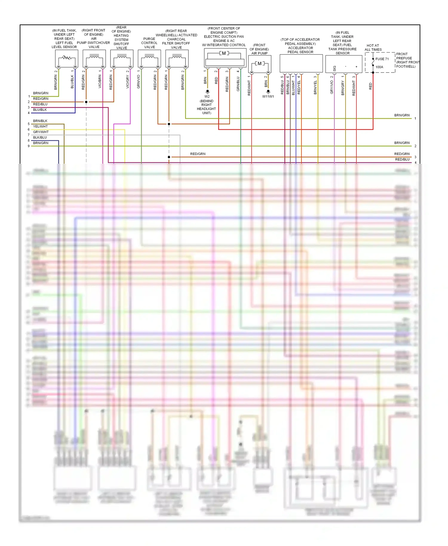 Wiring diagram right headlight unit for Mercedes-Benz E-class W211/S211 facelift (2006-2009) (1 of 1)