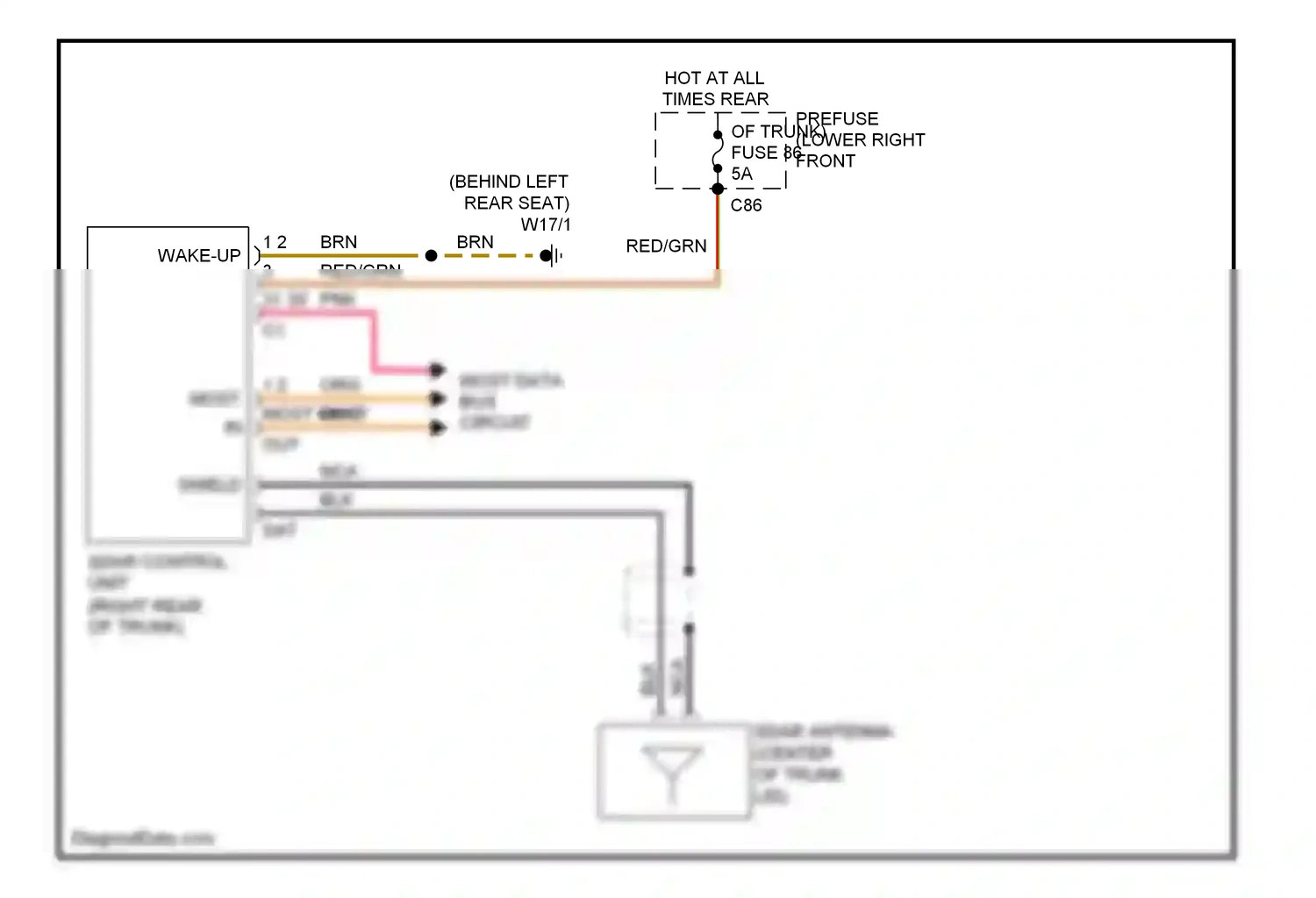 Wiring diagram sdar control unit for Mercedes-Benz E-class W211/S211 facelift (2006-2009) (1 of 1)