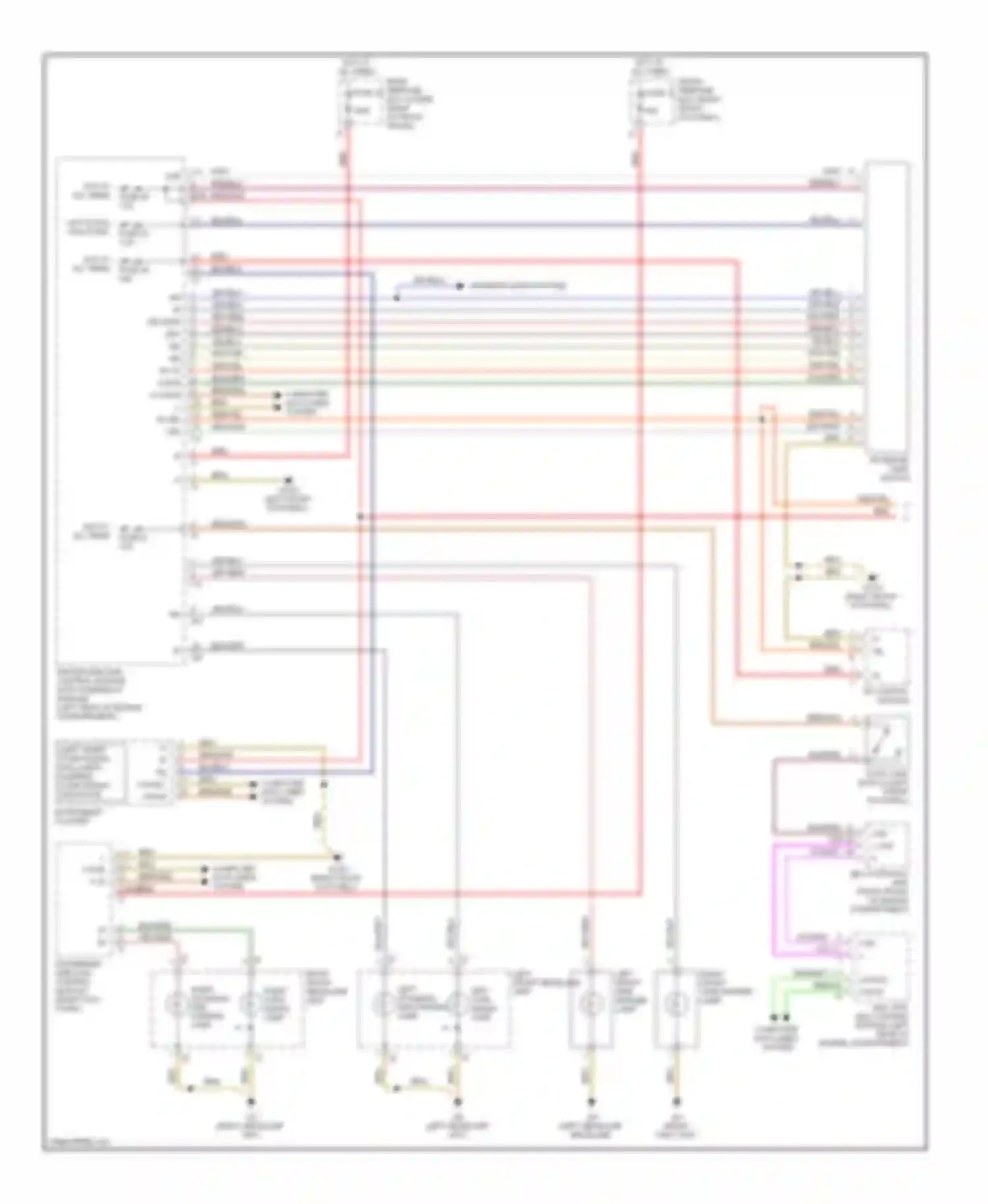E-class Mercedes-Benz W211/S211 (2002-2006): Front exterior lamps circuit (1 of 2)