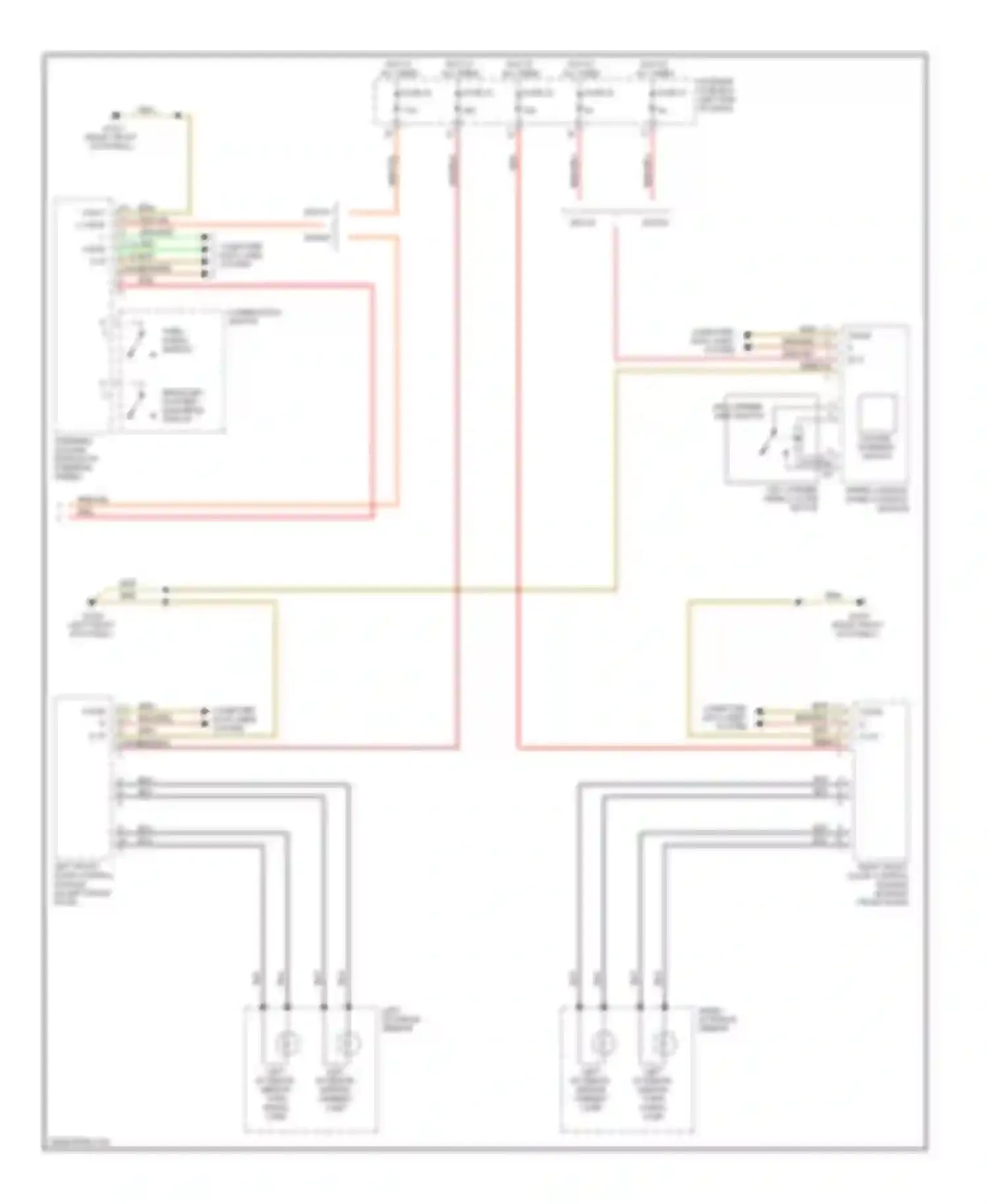 E-class Mercedes-Benz W211/S211 (2002-2006): Front exterior lamps circuit (2 of 2)