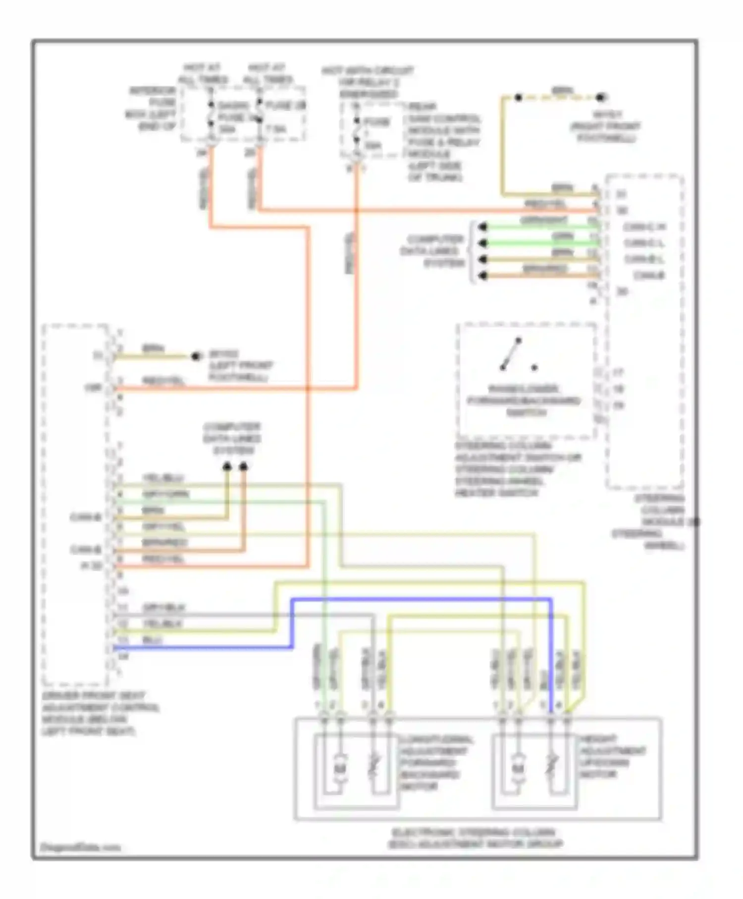 E-class Mercedes-Benz W211/S211 (2002-2006): Steering column memory circuit, late production