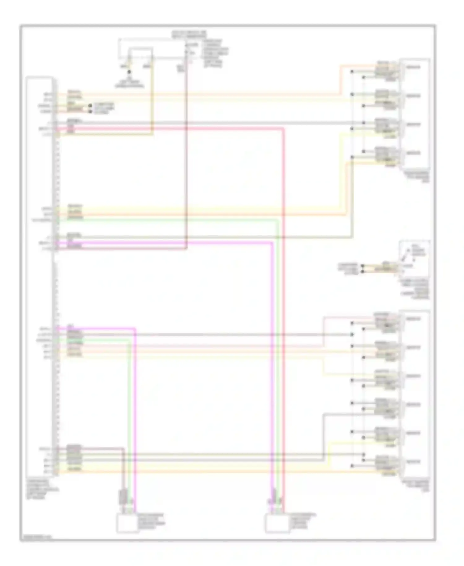E-class Mercedes-Benz W211/S211 (2002-2006): Parktronic circuit