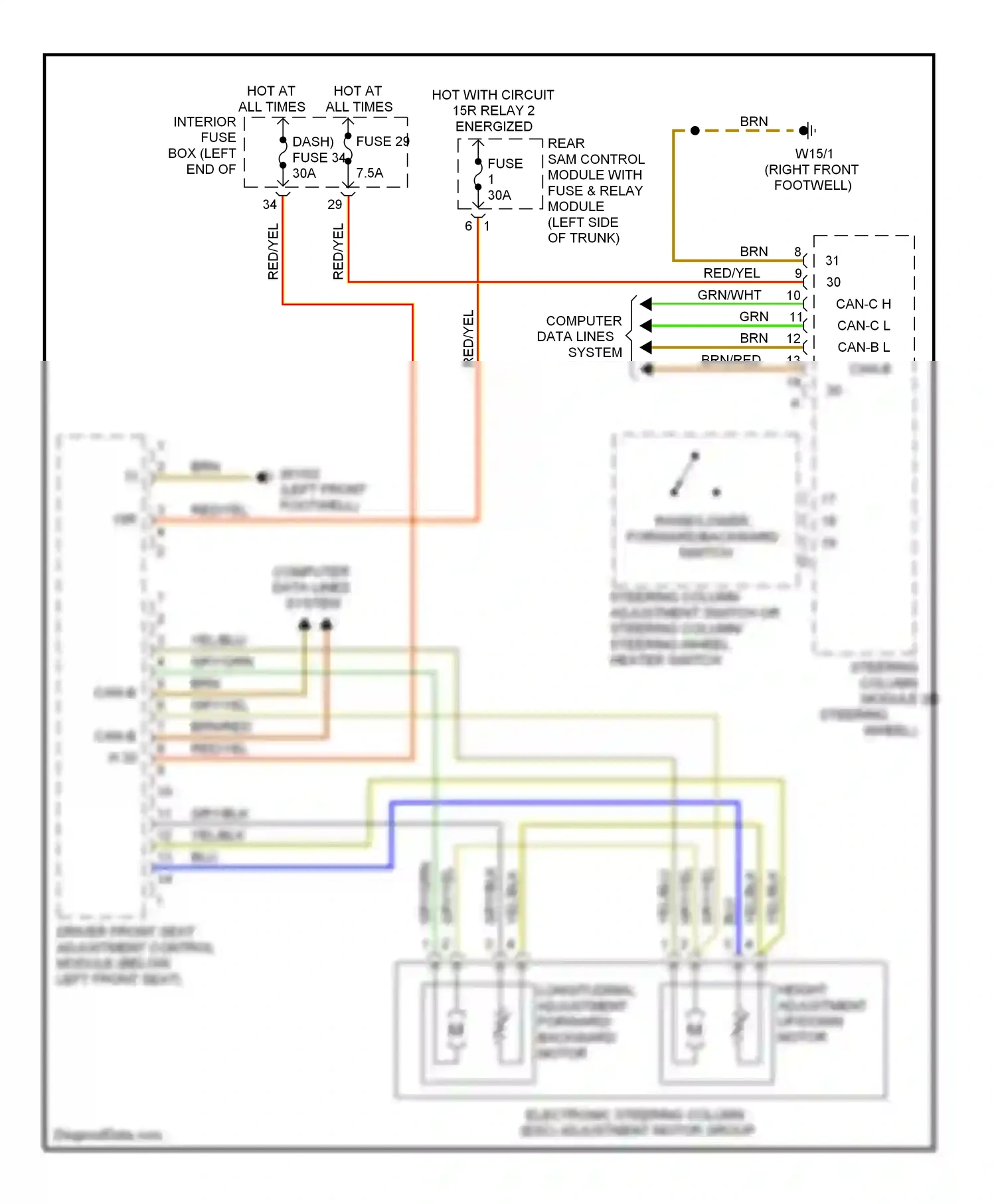 Wiring diagram blu for Mercedes-Benz E-class W211/S211 (2002-2006) (18 of 33)
