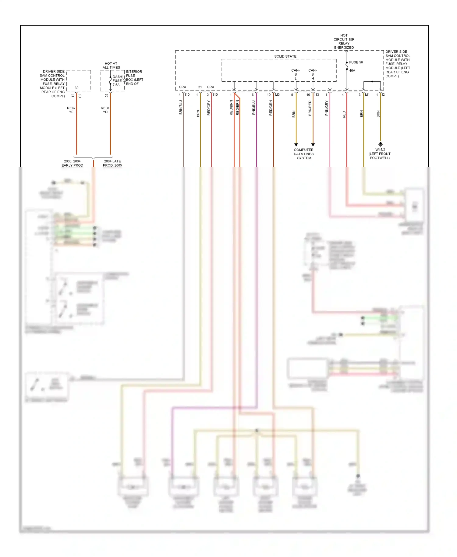 Wiring diagram blu for Mercedes-Benz E-class W211/S211 (2002-2006) (24 of 33)