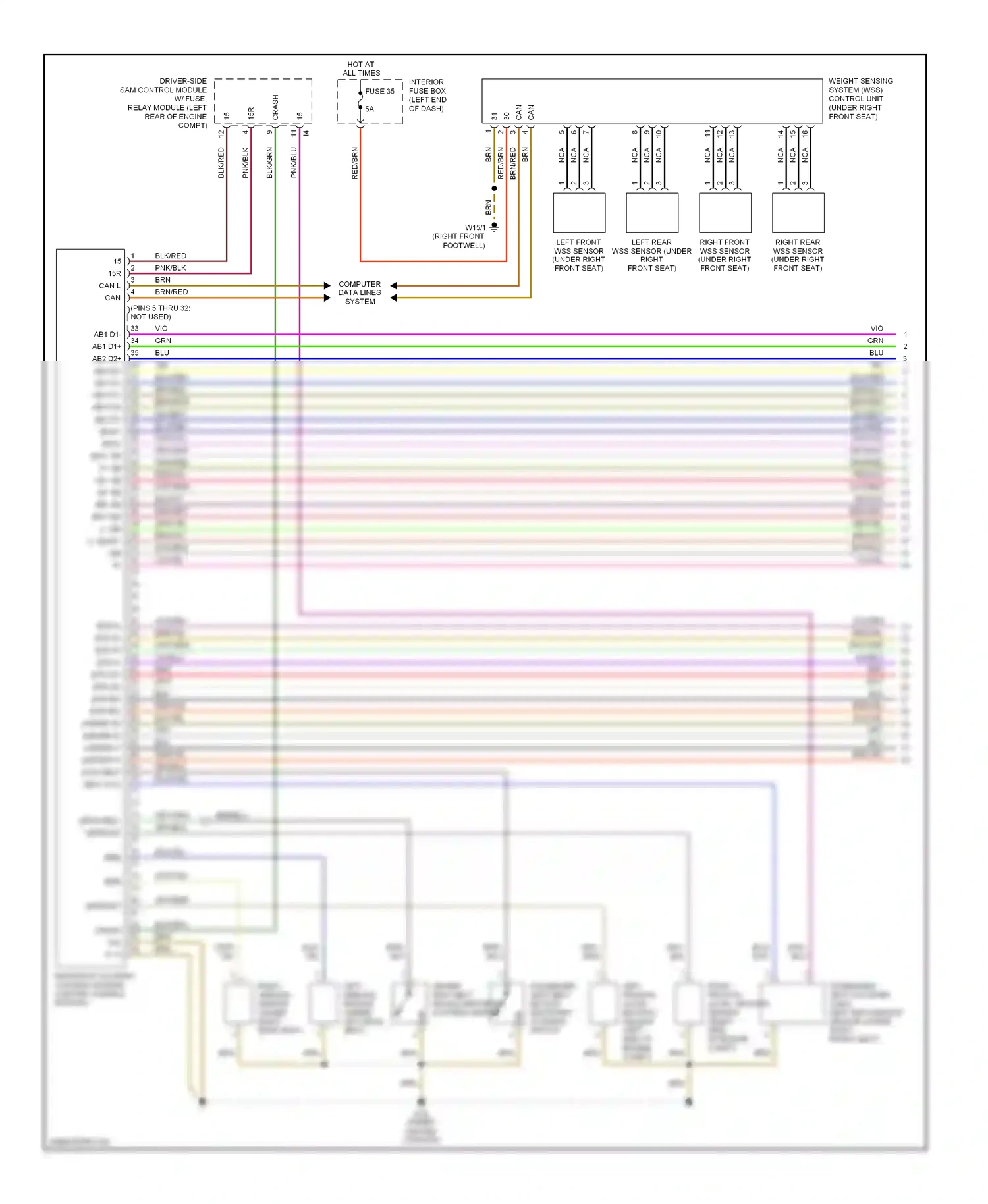 Wiring diagram blu/grn for Mercedes-Benz E-class W211/S211 (2002-2006) (17 of 18)