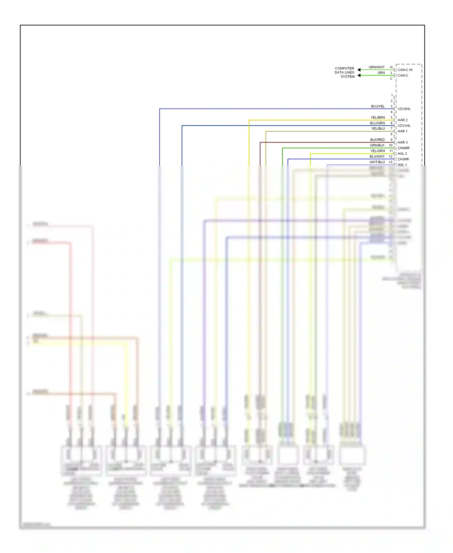 Wiring diagram blu/grn for Mercedes-Benz E-class W211/S211 (2002-2006) (14 of 18)
