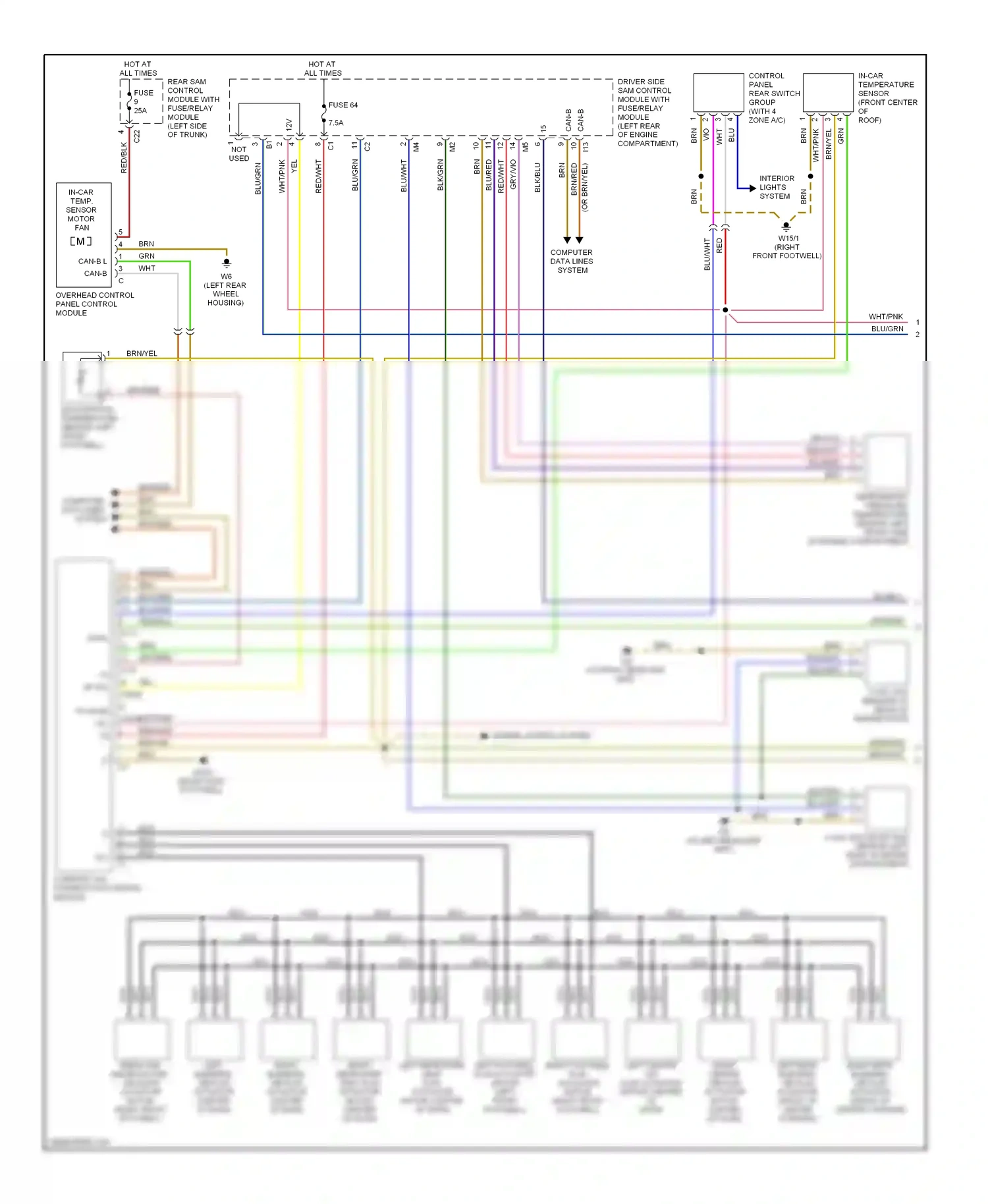 Wiring diagram computer data lines system for Mercedes-Benz E-class W211/S211 (2002-2006) (4 of 56)