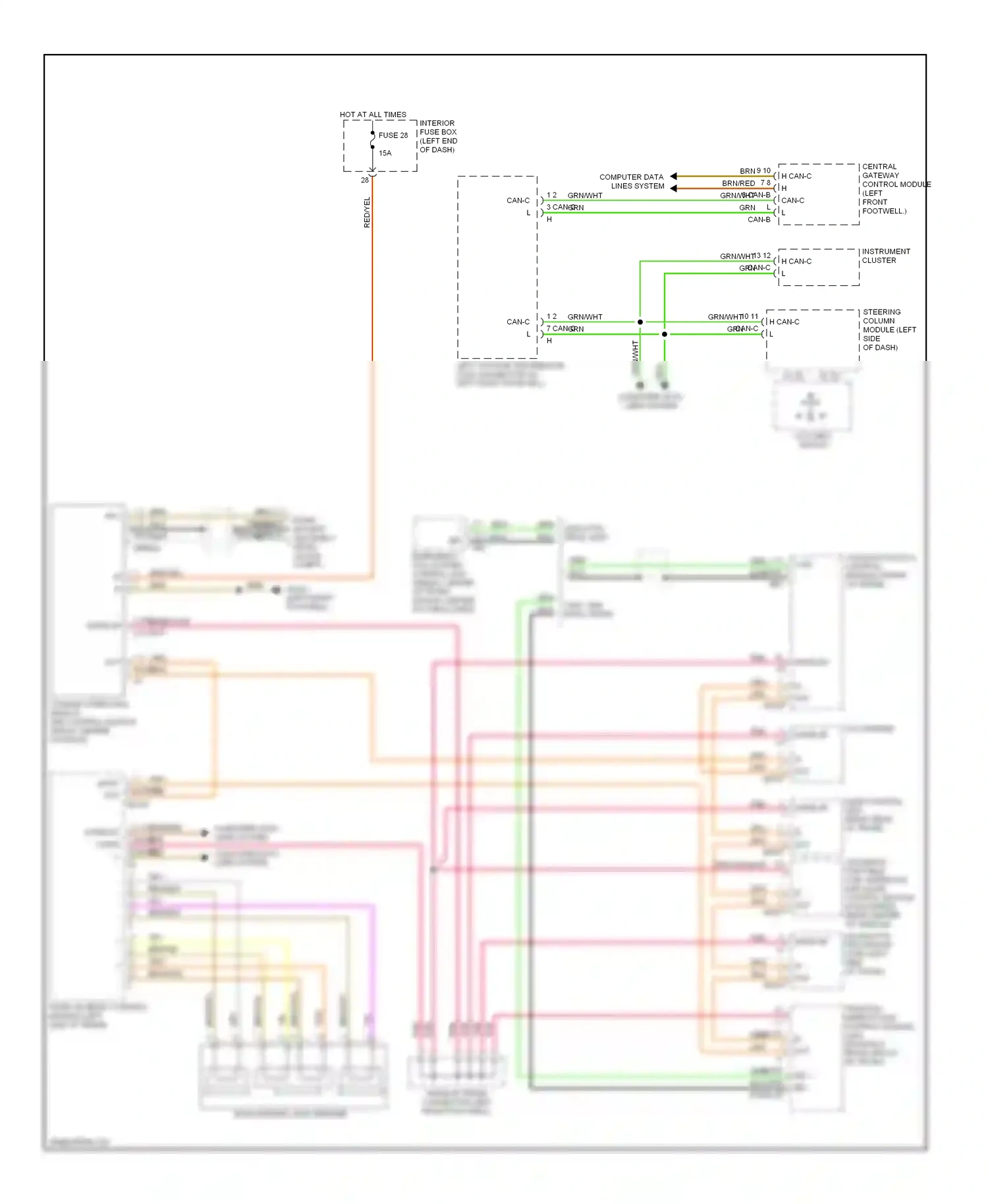 Wiring diagram computer data lines system for Mercedes-Benz E-class W211/S211 (2002-2006) (50 of 56)