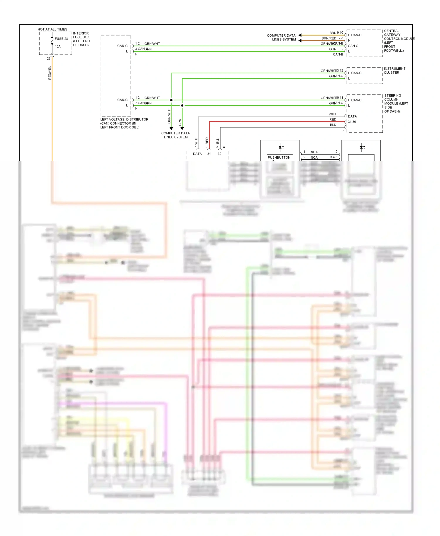Wiring diagram computer data lines system for Mercedes-Benz E-class W211/S211 (2002-2006) (42 of 56)