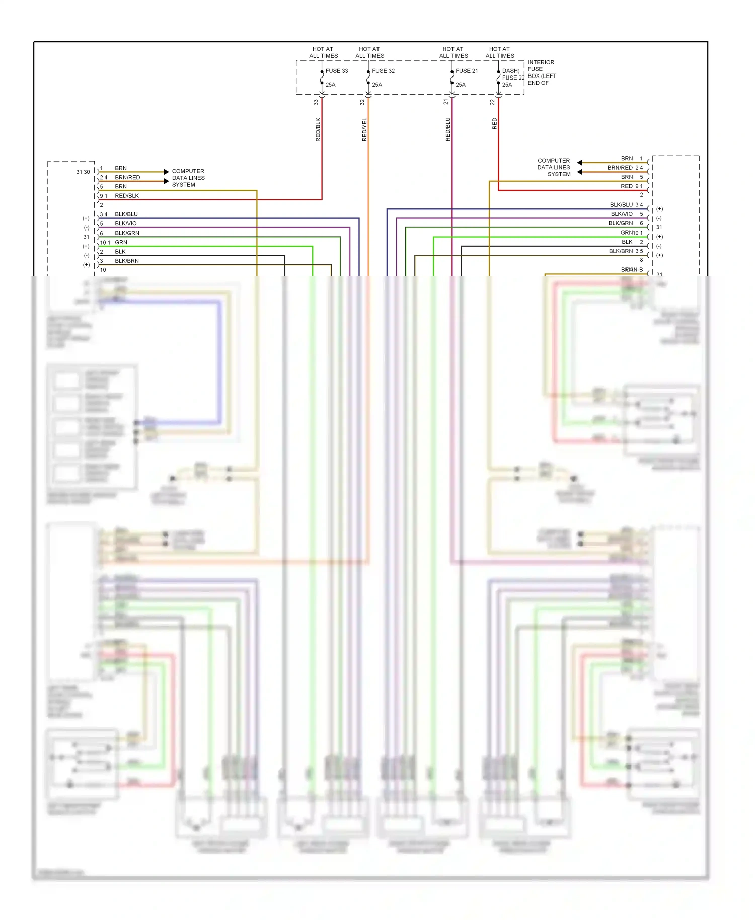Wiring diagram computer data lines system for Mercedes-Benz E-class W211/S211 (2002-2006) (44 of 56)