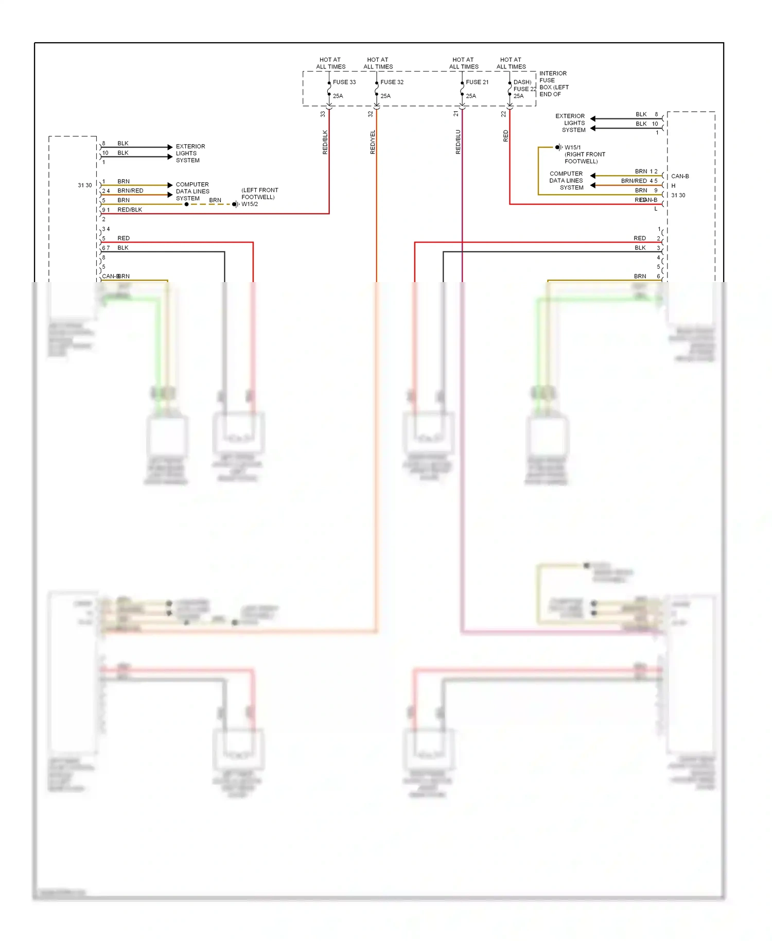 Wiring diagram computer data lines system for Mercedes-Benz E-class W211/S211 (2002-2006) (32 of 56)