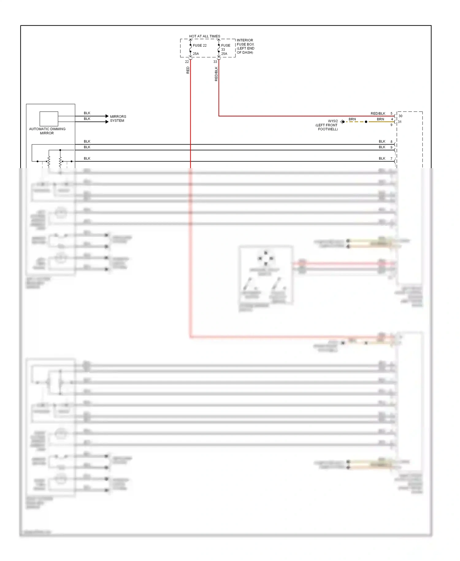 Wiring diagram defogger system for Mercedes-Benz E-class W211/S211 (2002-2006) (2 of 4)