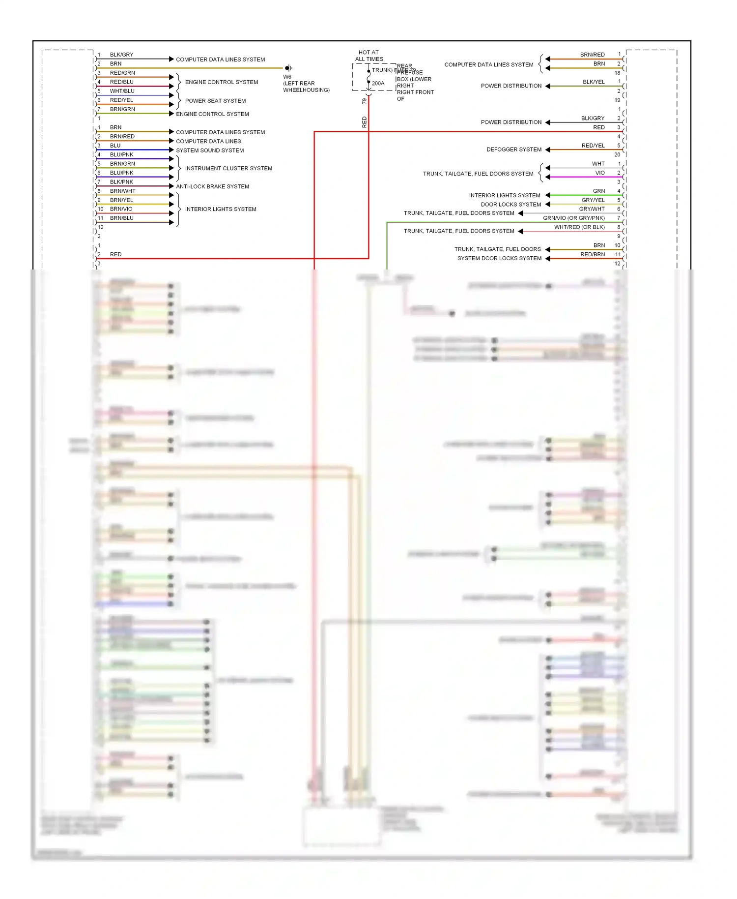 Wiring diagram defogger system for Mercedes-Benz E-class W211/S211 (2002-2006) (4 of 4)