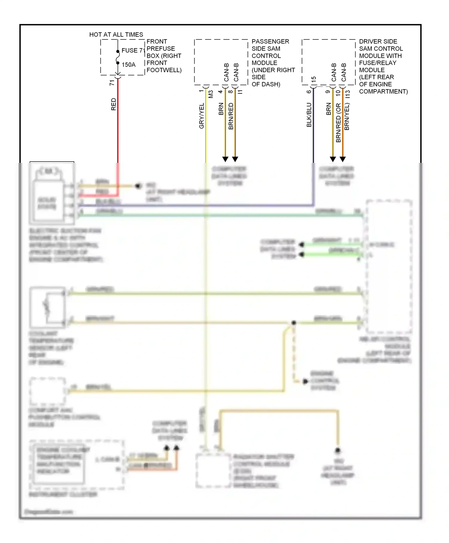 Wiring diagram engine control system for Mercedes-Benz E-class W211/S211 (2002-2006) (2 of 5)