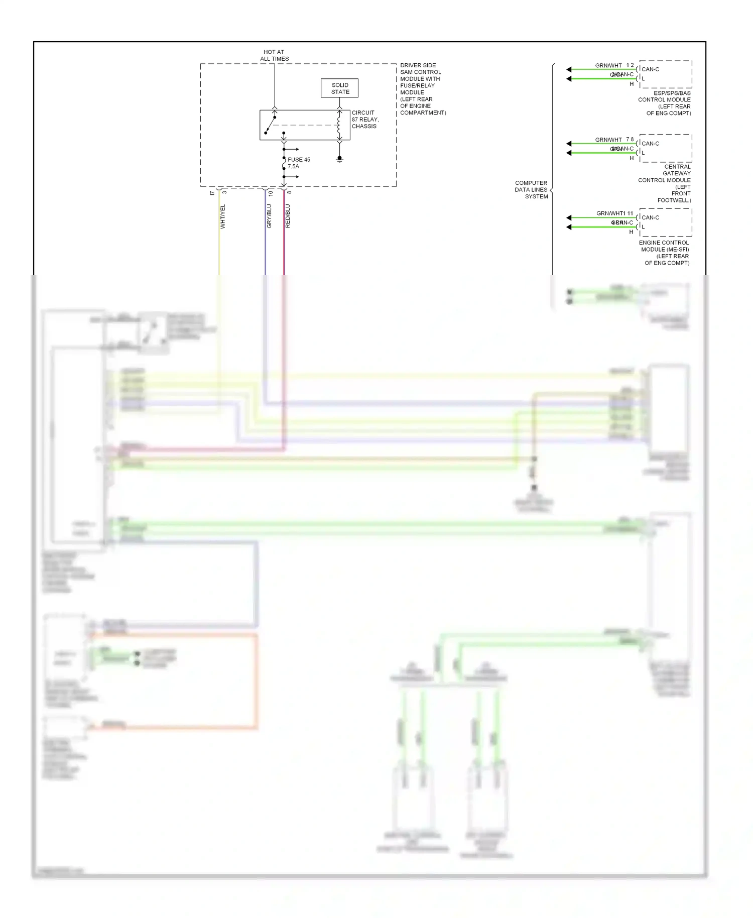 Wiring diagram nca for Mercedes-Benz E-class W211/S211 (2002-2006) (28 of 40)