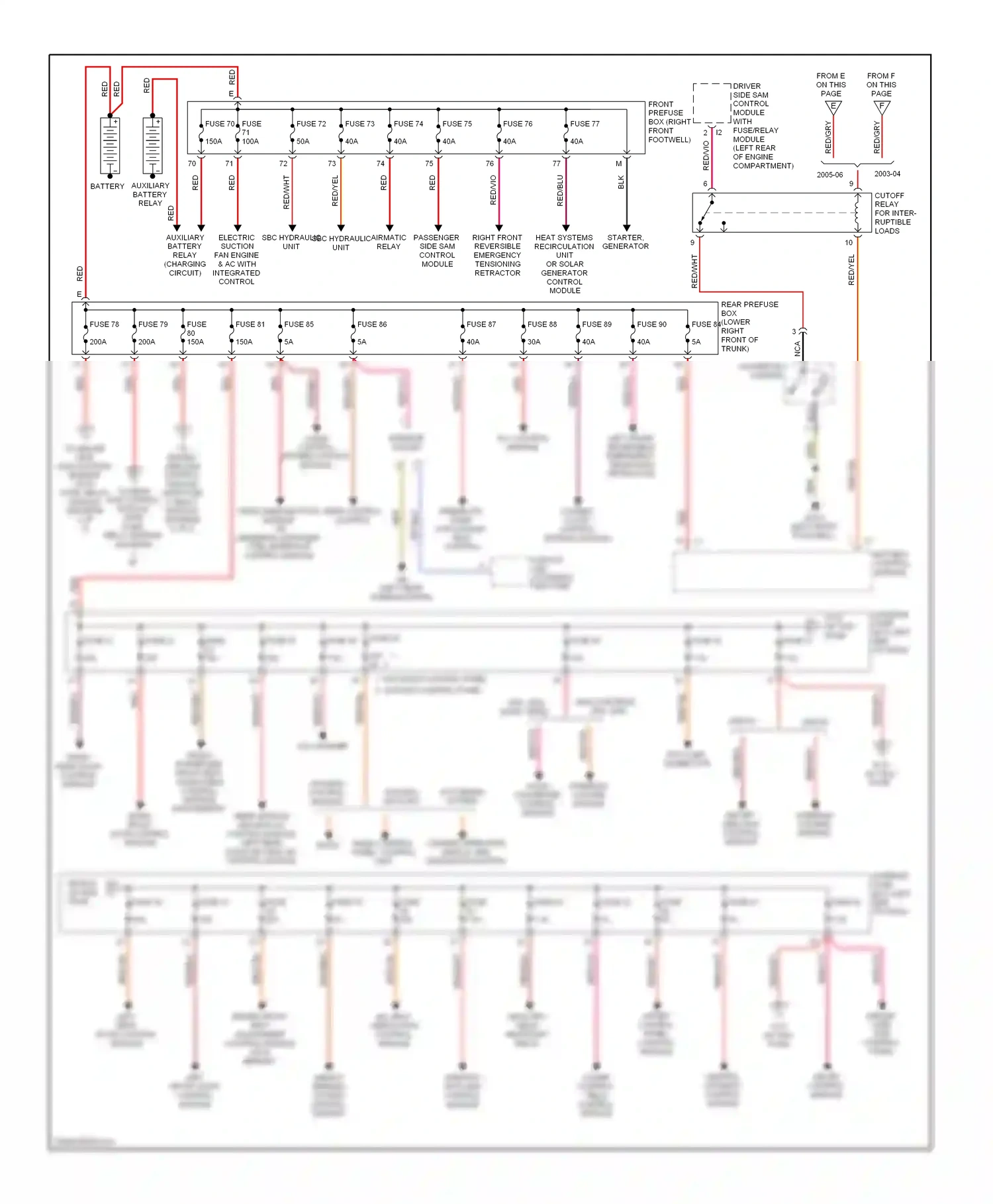 Wiring diagram passenger side sam control module for Mercedes-Benz E-class W211/S211 (2002-2006) (1 of 1)