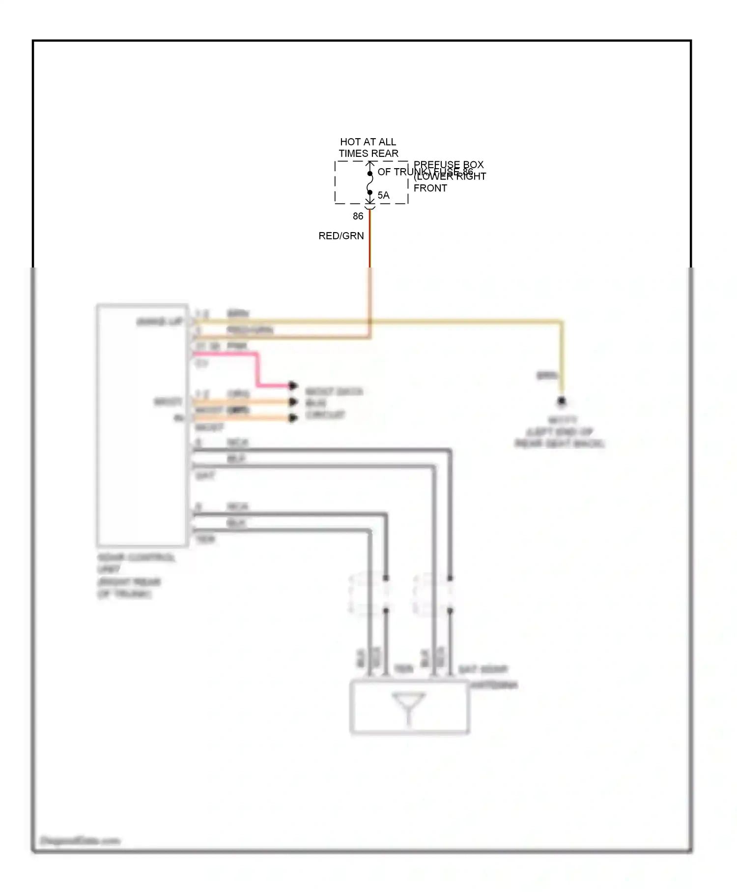 Wiring diagram sdar control unit for Mercedes-Benz E-class W211/S211 (2002-2006) (1 of 1)