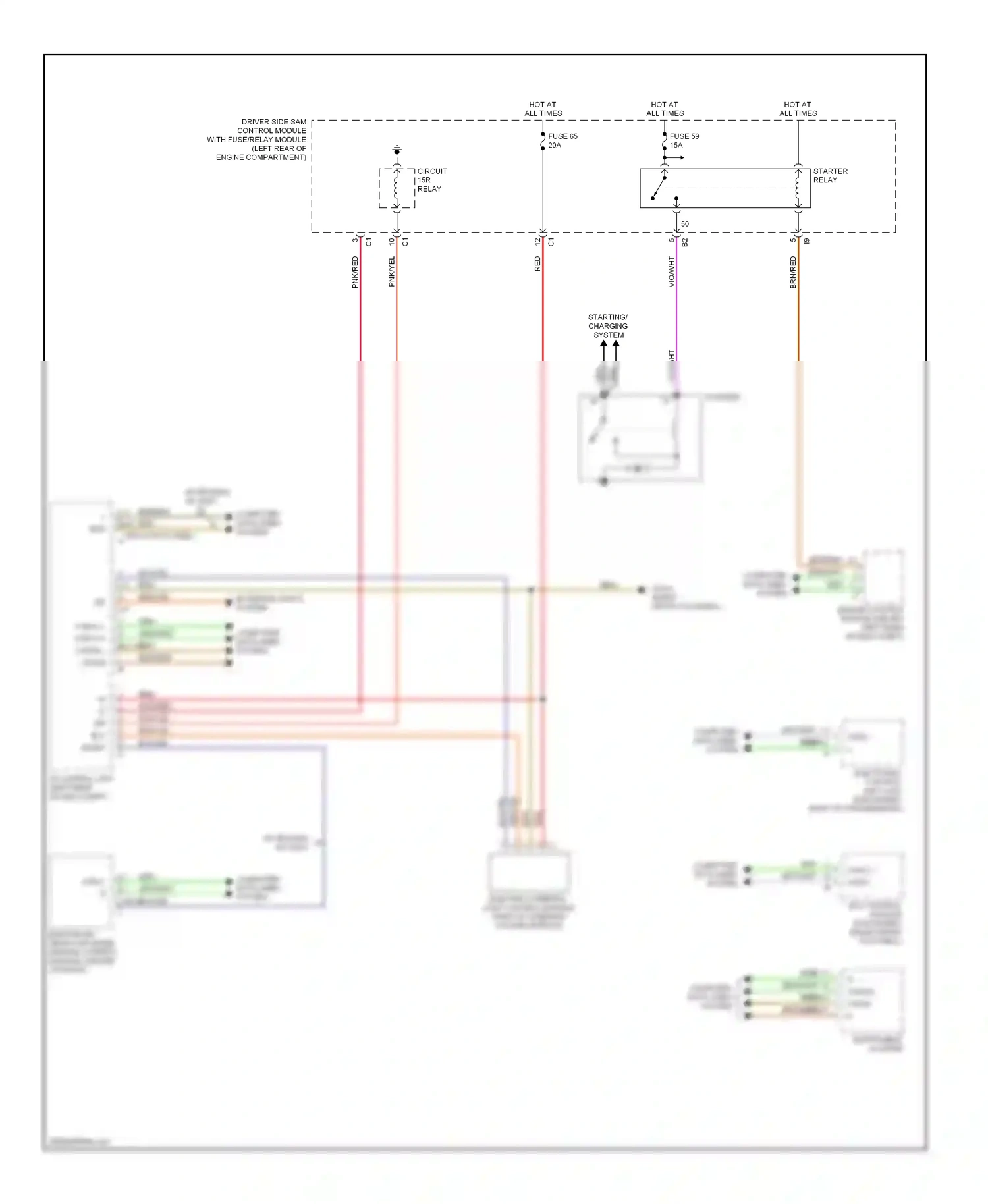 Wiring diagram starting/ charging system for Mercedes-Benz E-class W211/S211 (2002-2006) (1 of 3)