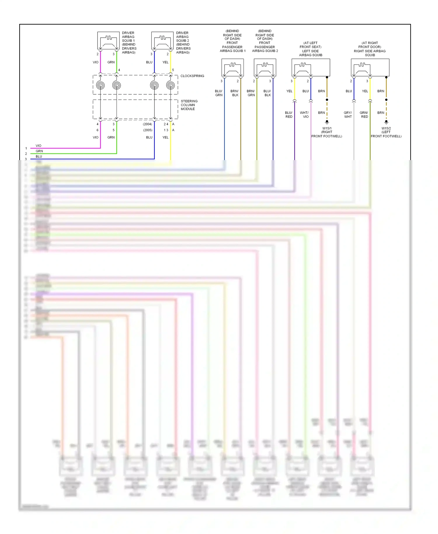 Wiring diagram steering column module for Mercedes-Benz E-class W211/S211 (2002-2006) (2 of 2)