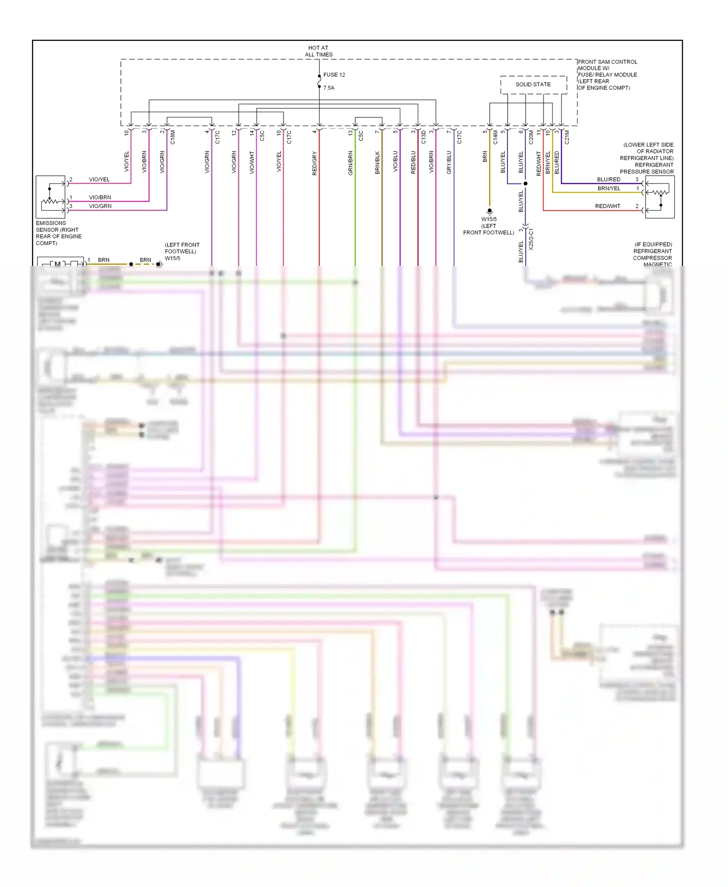 Wiring diagram automatic air conditioning control, operating unit for Mercedes-Benz E-class W212/S212/C207/A207 facelift (2013-2016) (23 of 50)