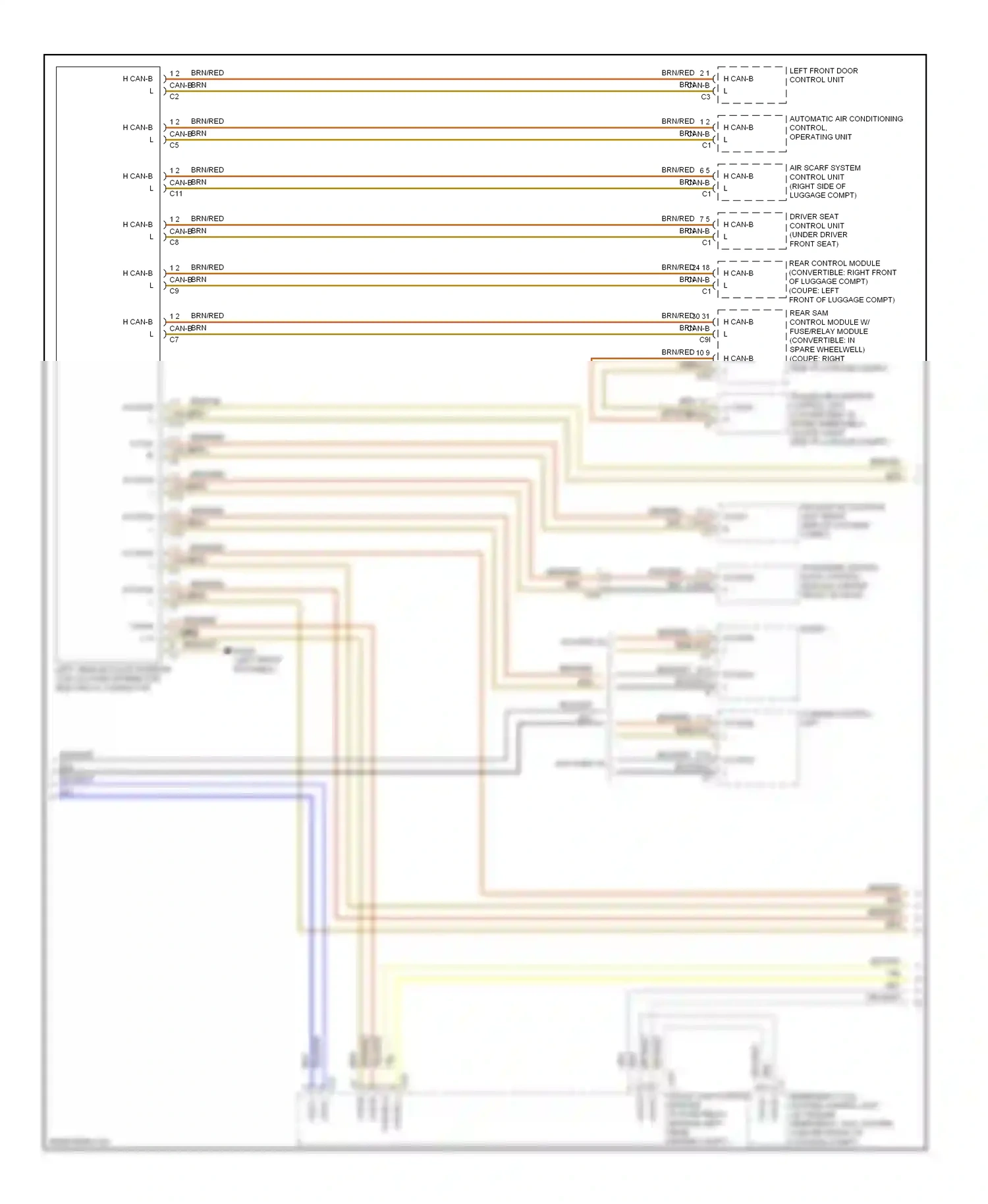 Wiring diagram automatic air conditioning control, operating unit for Mercedes-Benz E-class W212/S212/C207/A207 facelift (2013-2016) (48 of 50)