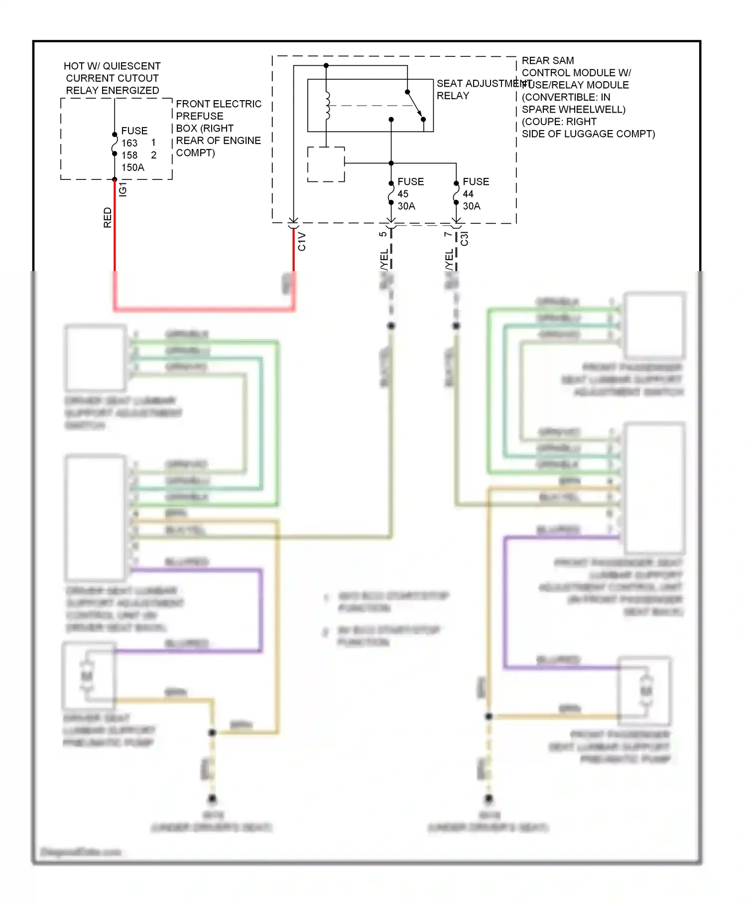 Mercedes-Benz E-class W212/S212/C207/A207 facelift (2013-2016) blu/red wiring diagram  (84 of 100)