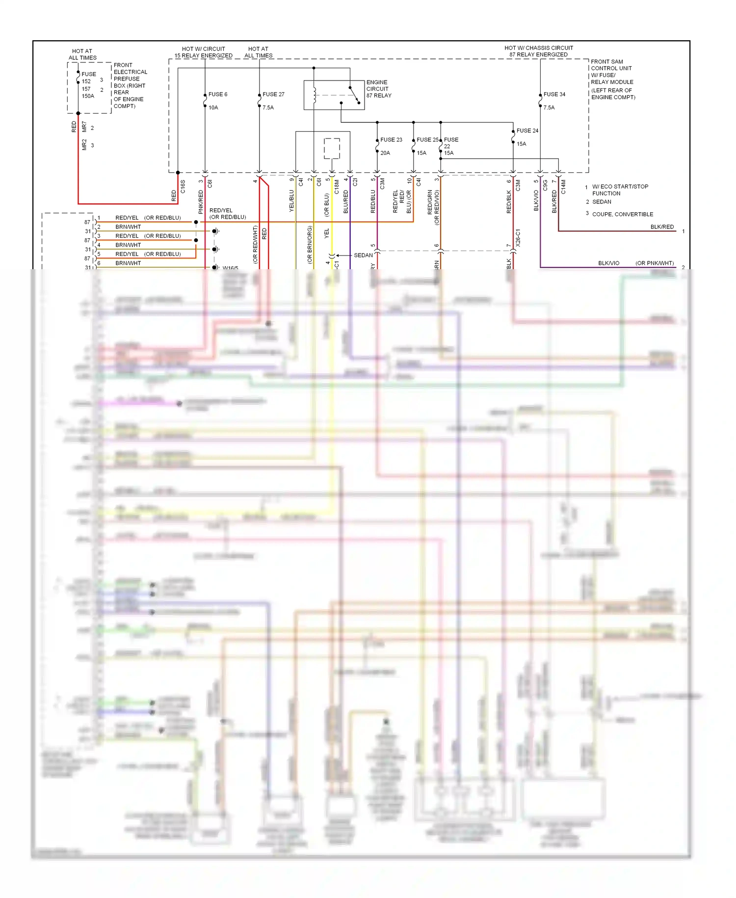 Wiring diagram computer data lines system starting/ charging system coupe, convertible for Mercedes-Benz E-class W212/S212/C207/A207 facelift (2013-2016) (1 of 1)
