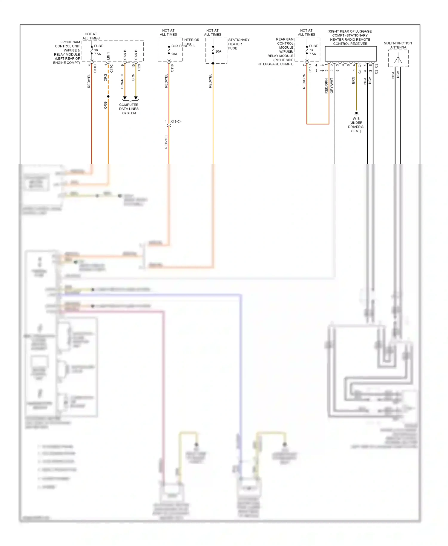Wiring diagram computer data lines system for Mercedes-Benz E-class W212/S212/C207/A207 facelift (2013-2016) (350 of 443)