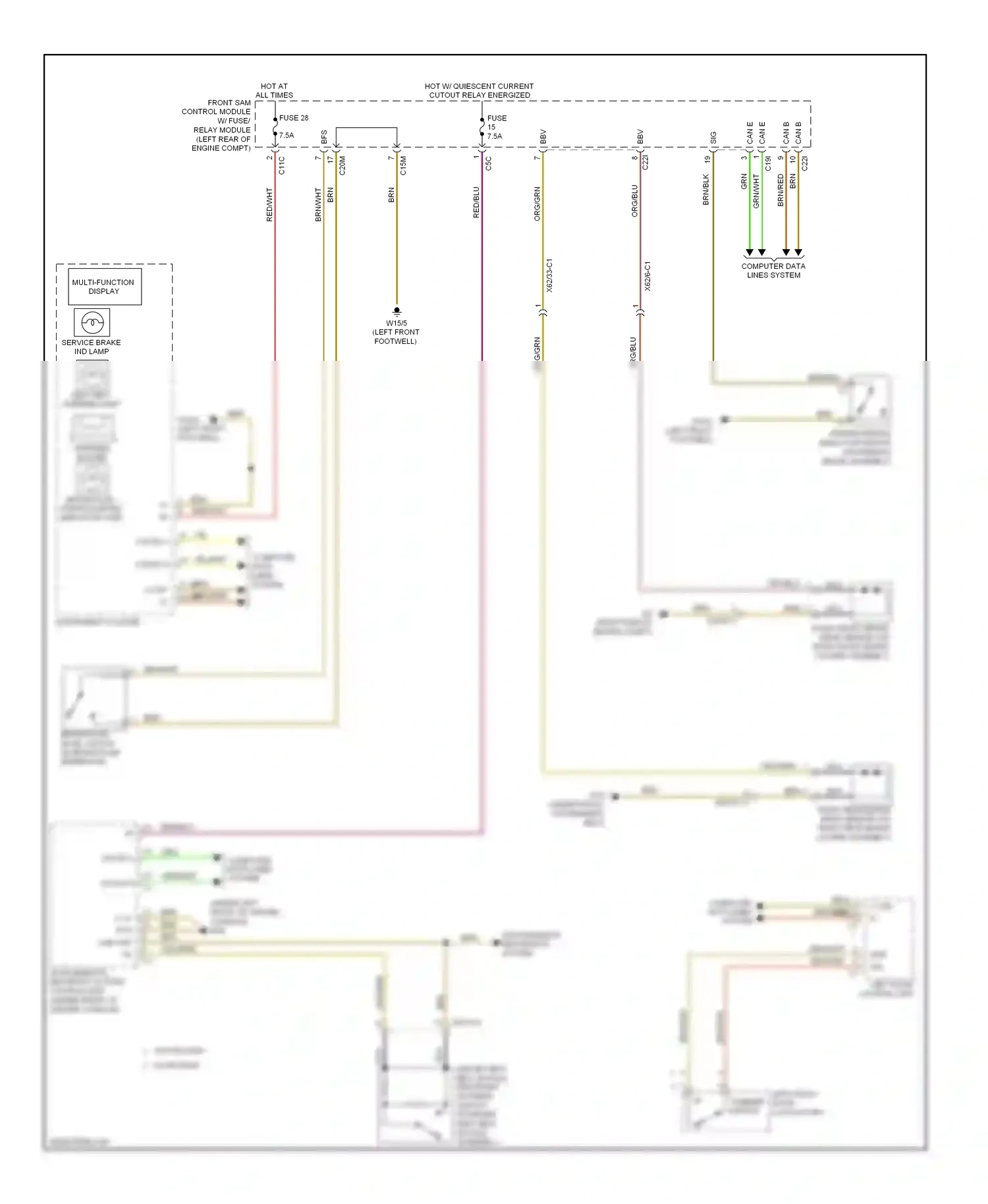 Wiring diagram computer data lines system for Mercedes-Benz E-class W212/S212/C207/A207 facelift (2013-2016) (426 of 443)