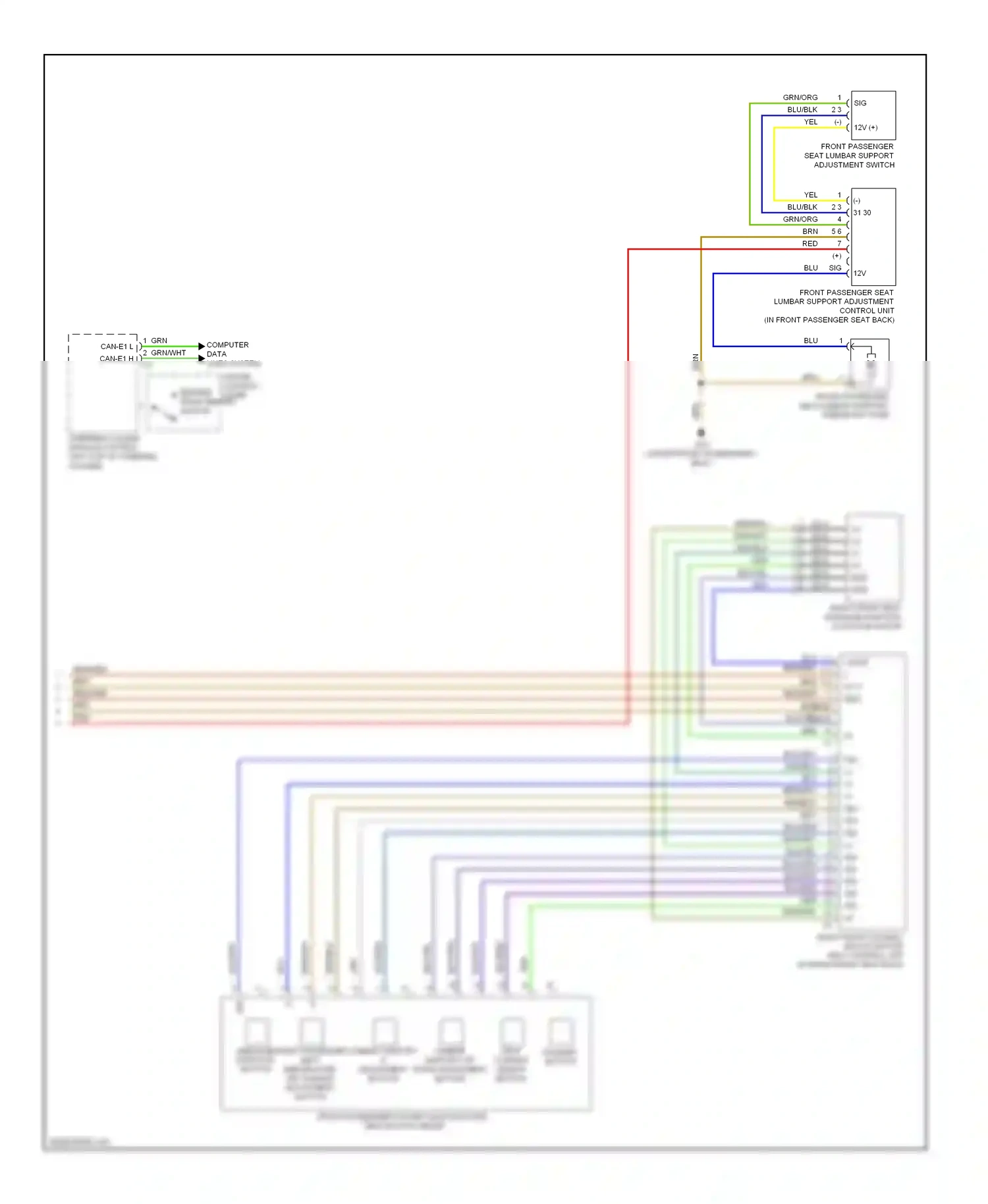 Wiring diagram dynamic button for Mercedes-Benz E-class W212/S212/C207/A207 facelift (2013-2016) (3 of 4)