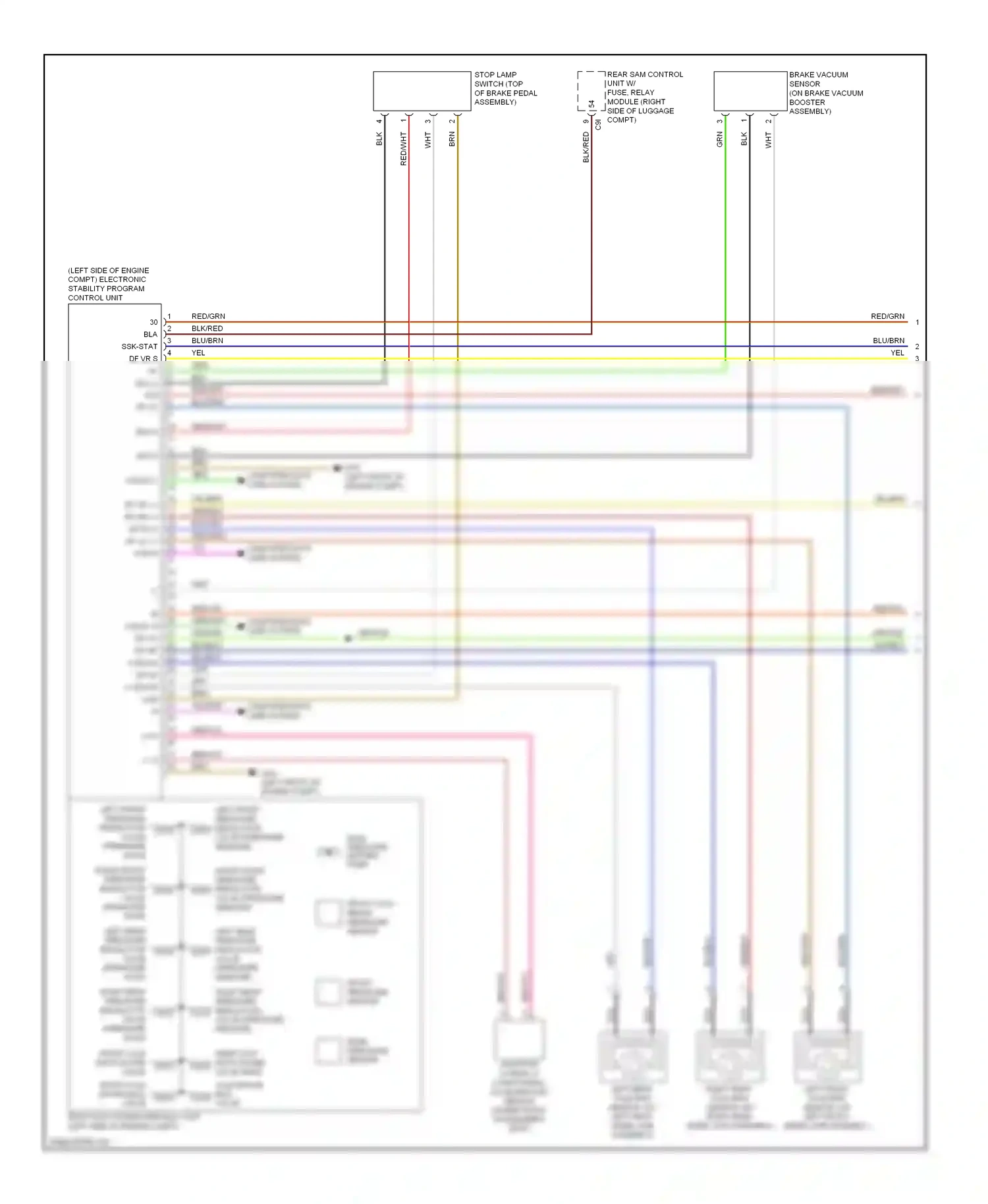 Wiring diagram front pressure sensor for Mercedes-Benz E-class W212/S212/C207/A207 facelift (2013-2016) (4 of 5)
