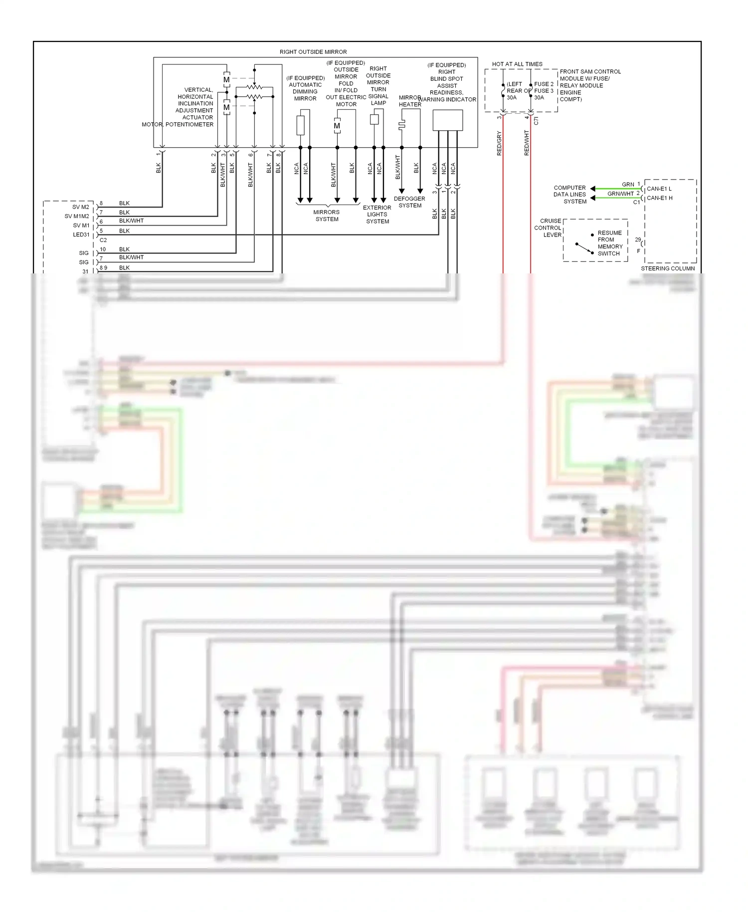 Mercedes-Benz E-class W212/S212/C207/A207 facelift (2013-2016) front sam control module w/ fuse/ relay module wiring diagram  (144 of 145)
