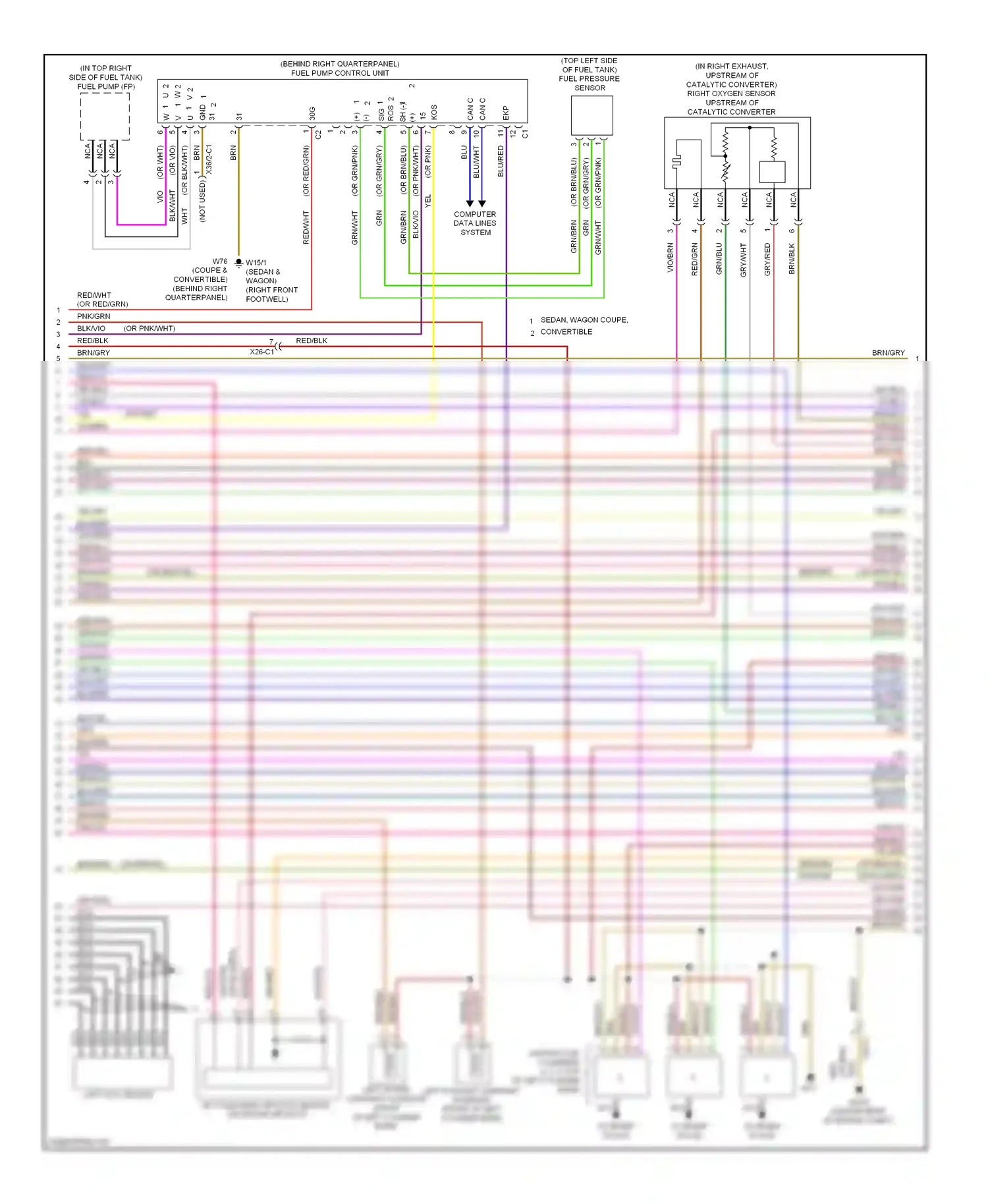 Wiring diagram left nox sensor for Mercedes-Benz E-class W212/S212/C207/A207 facelift (2013-2016) (1 of 1)
