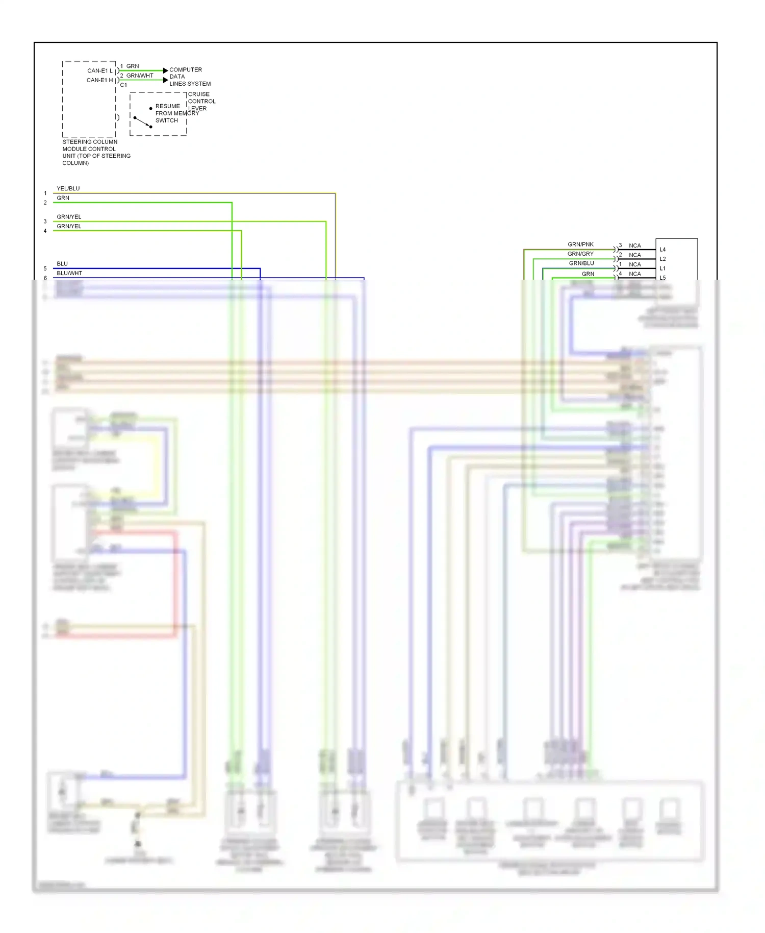 Mercedes-Benz E-class W212/S212/C207/A207 facelift (2013-2016) message function button wiring diagram  (2 of 6)