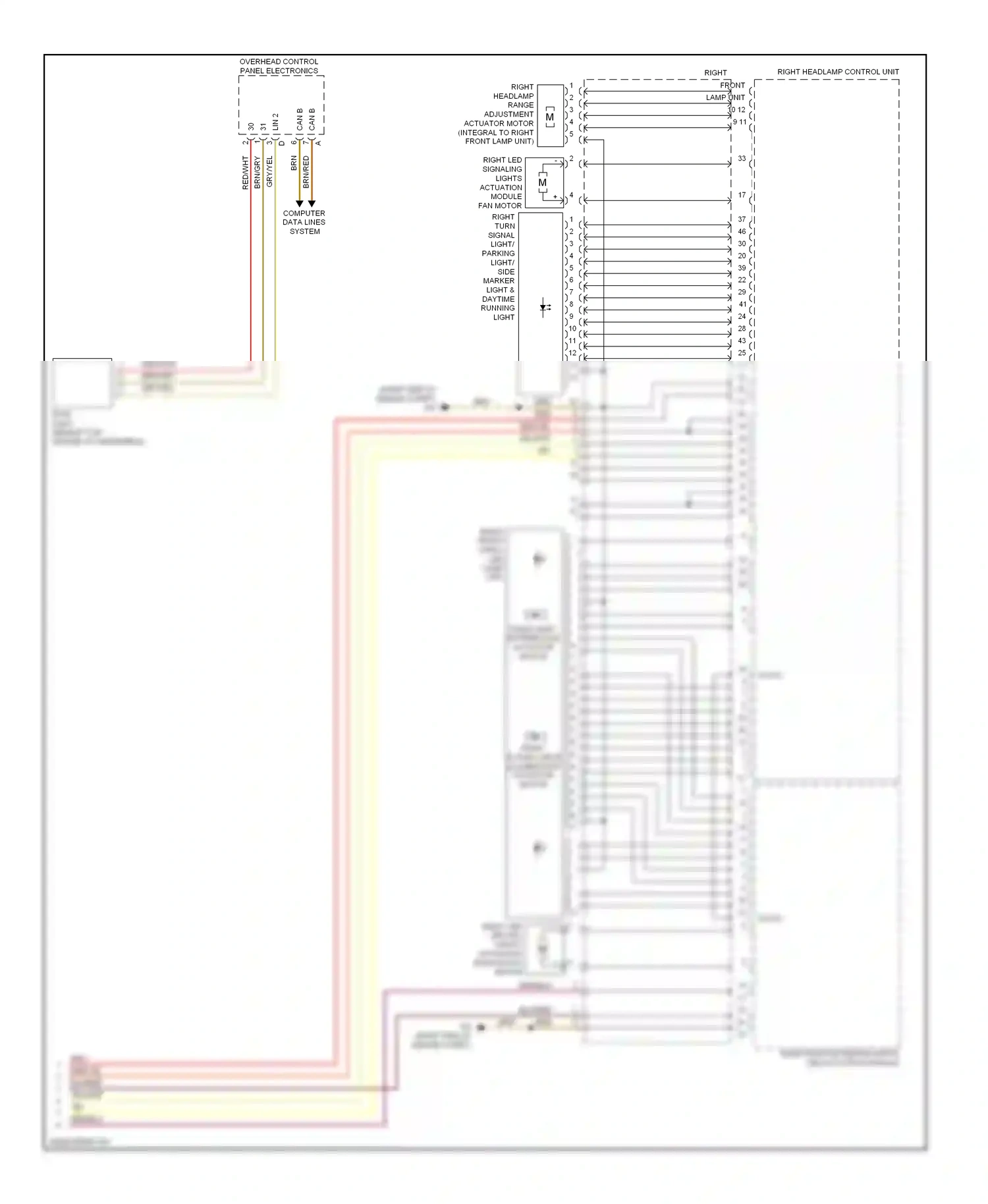 Wiring diagram overhead control panel electronics for Mercedes-Benz E-class W212/S212/C207/A207 facelift (2013-2016) (78 of 83)