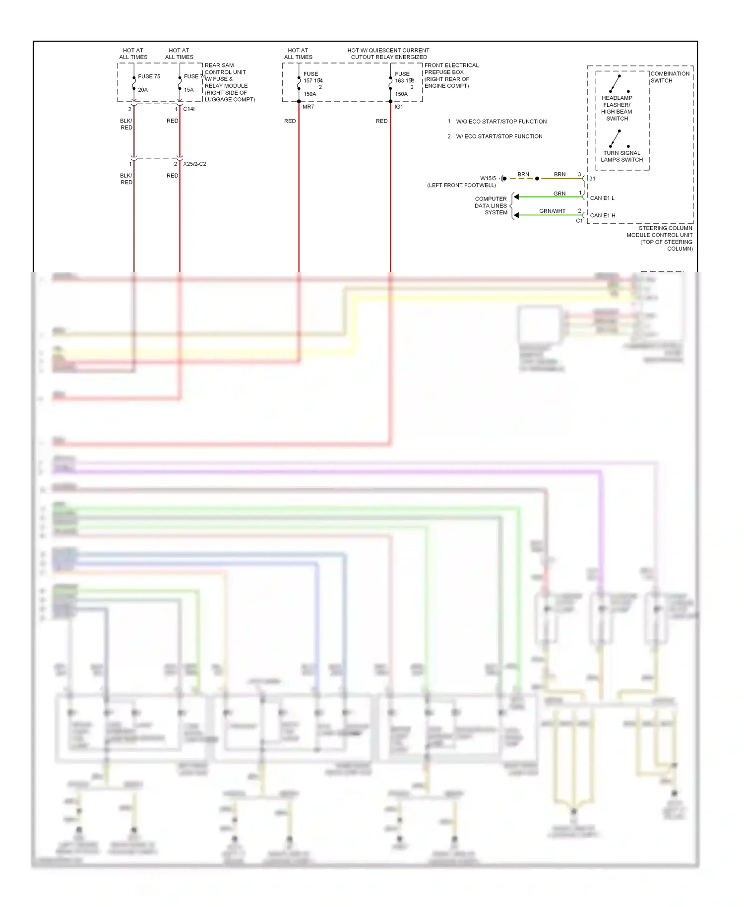 Wiring diagram overhead control panel electronics for Mercedes-Benz E-class W212/S212/C207/A207 facelift (2013-2016) (71 of 83)