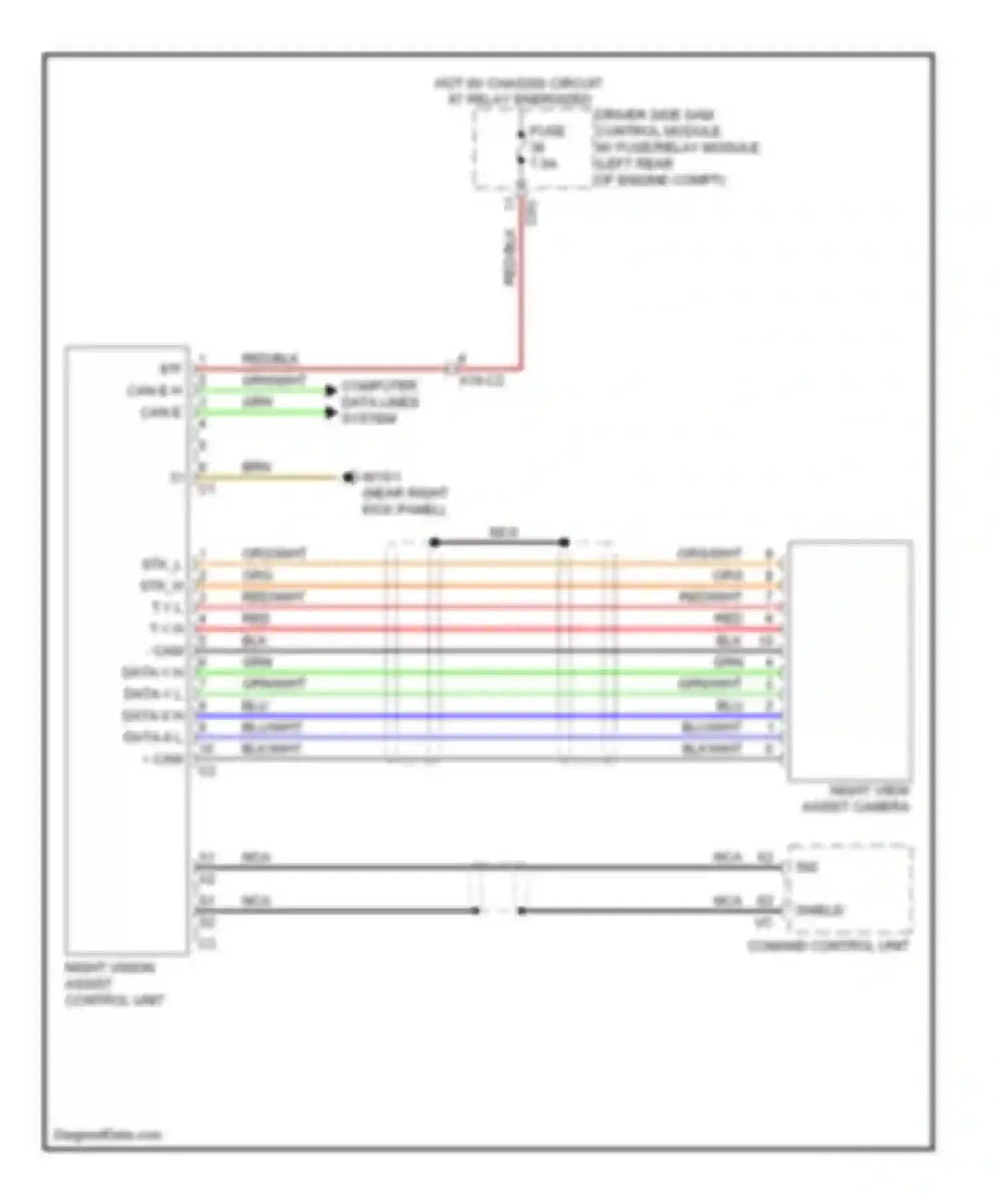 E-class Mercedes-Benz W212/S212/C207/A207 (2009-2013): Night vision circuit, sedan