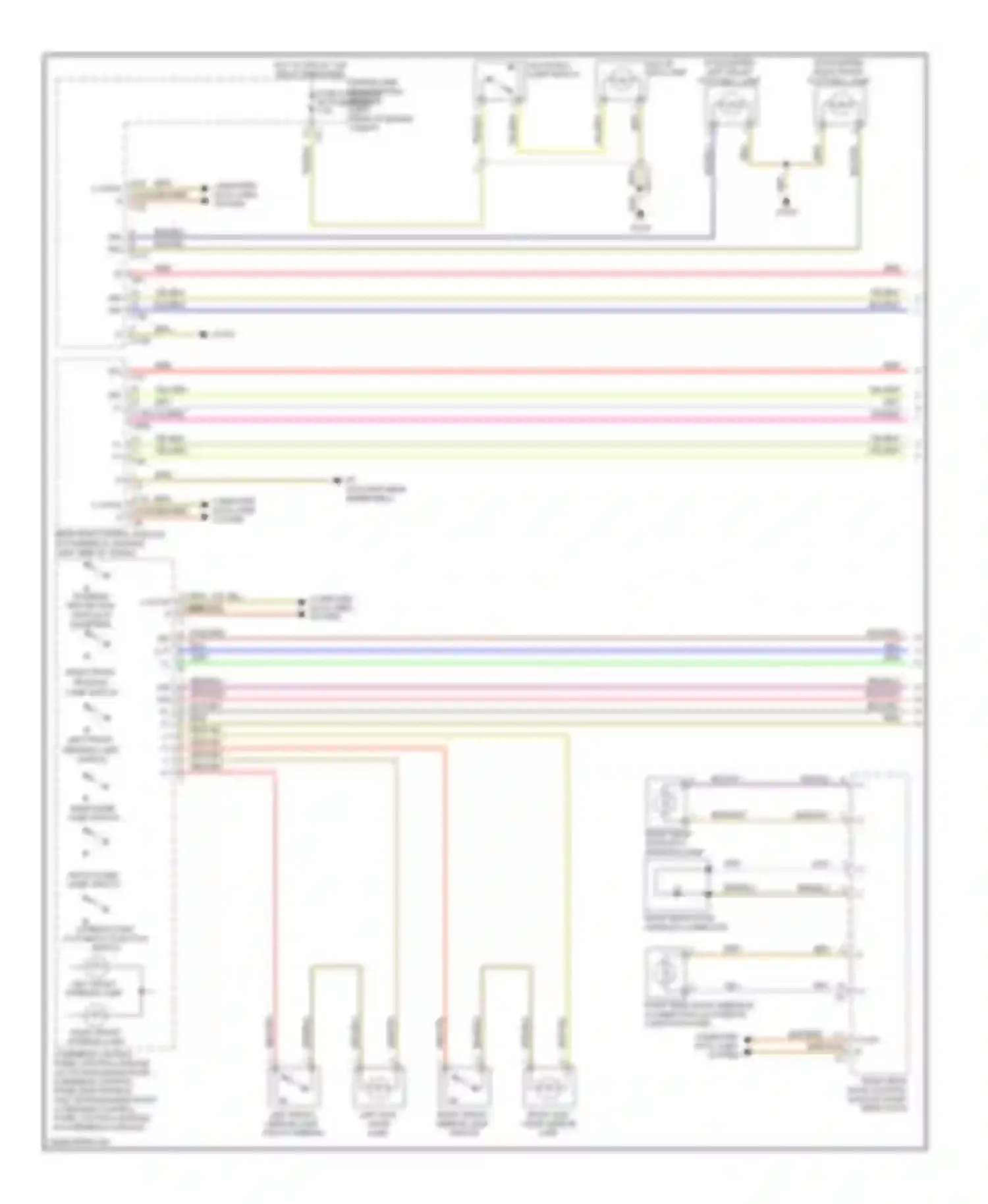 E-class Mercedes-Benz W212/S212/C207/A207 (2009-2013): Courtesy lamps circuit, sedan (1 of 2)