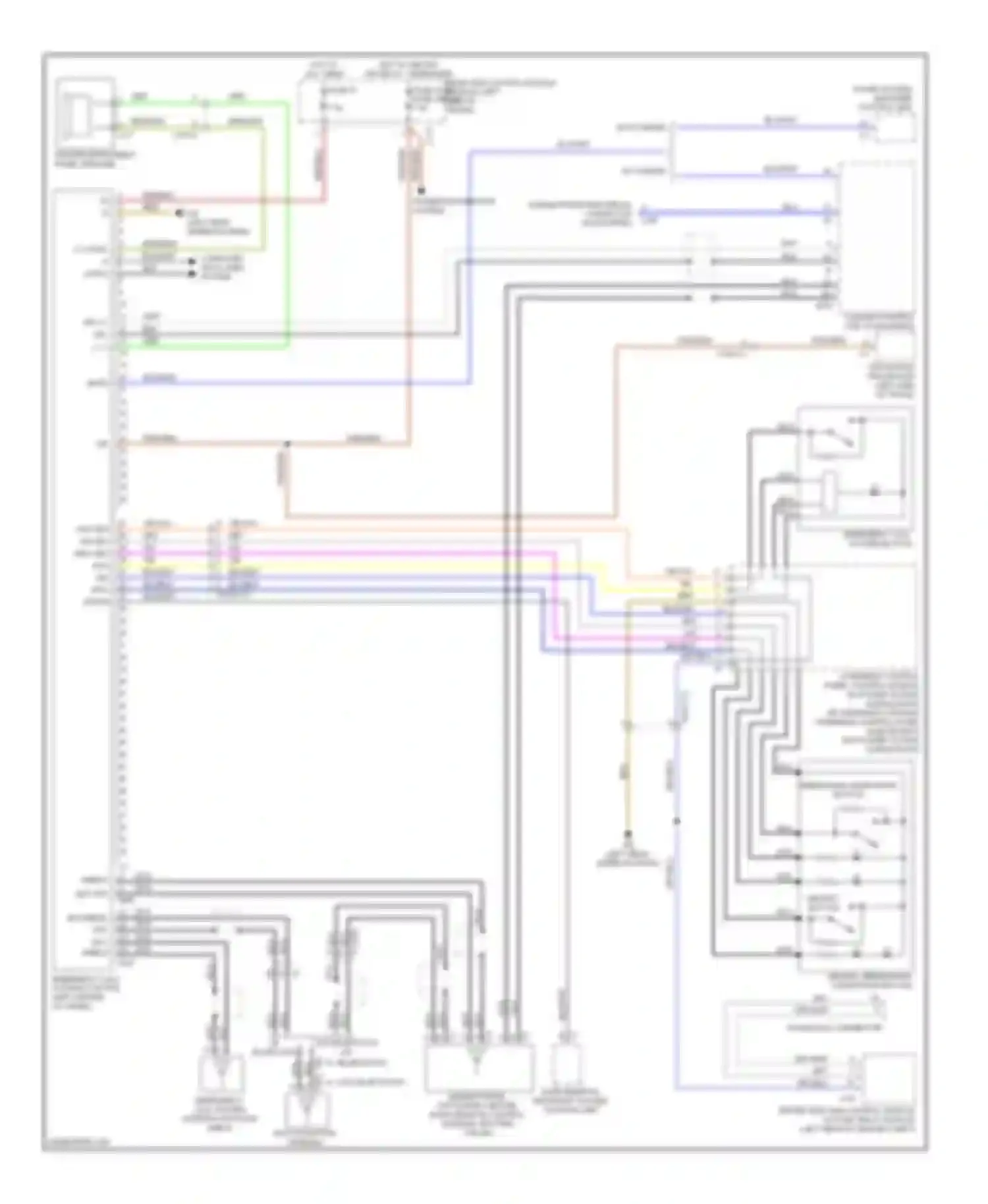 E-class Mercedes-Benz W212/S212/C207/A207 (2009-2013): Emergency call circuit, sedan