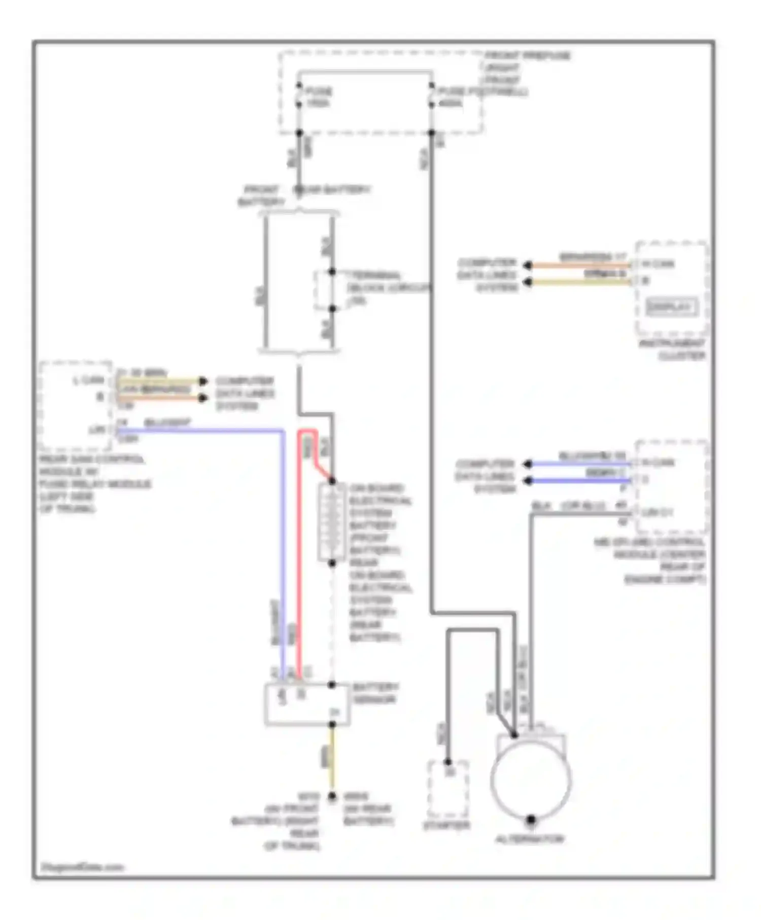 E-class Mercedes-Benz W212/S212/C207/A207 (2009-2013): Charging circuit, sedan