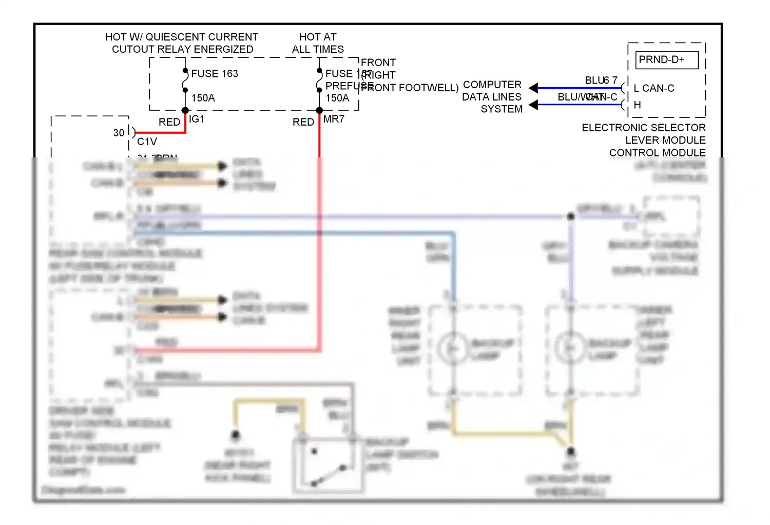 Wiring diagram backup camera voltage supply module for Mercedes-Benz E-class W212/S212/C207/A207 (2009-2013) (1 of 4)