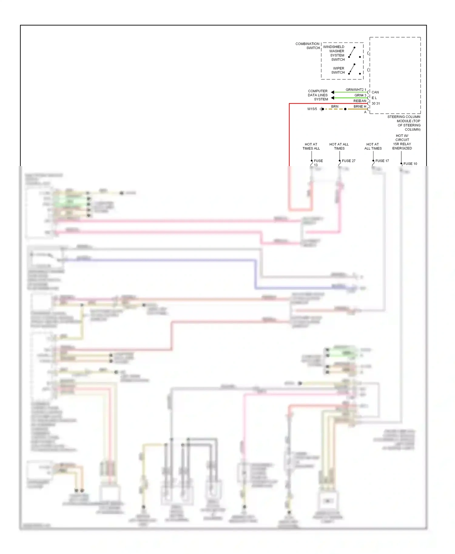 Wiring diagram column) for Mercedes-Benz E-class W212/S212/C207/A207 (2009-2013) (4 of 4)