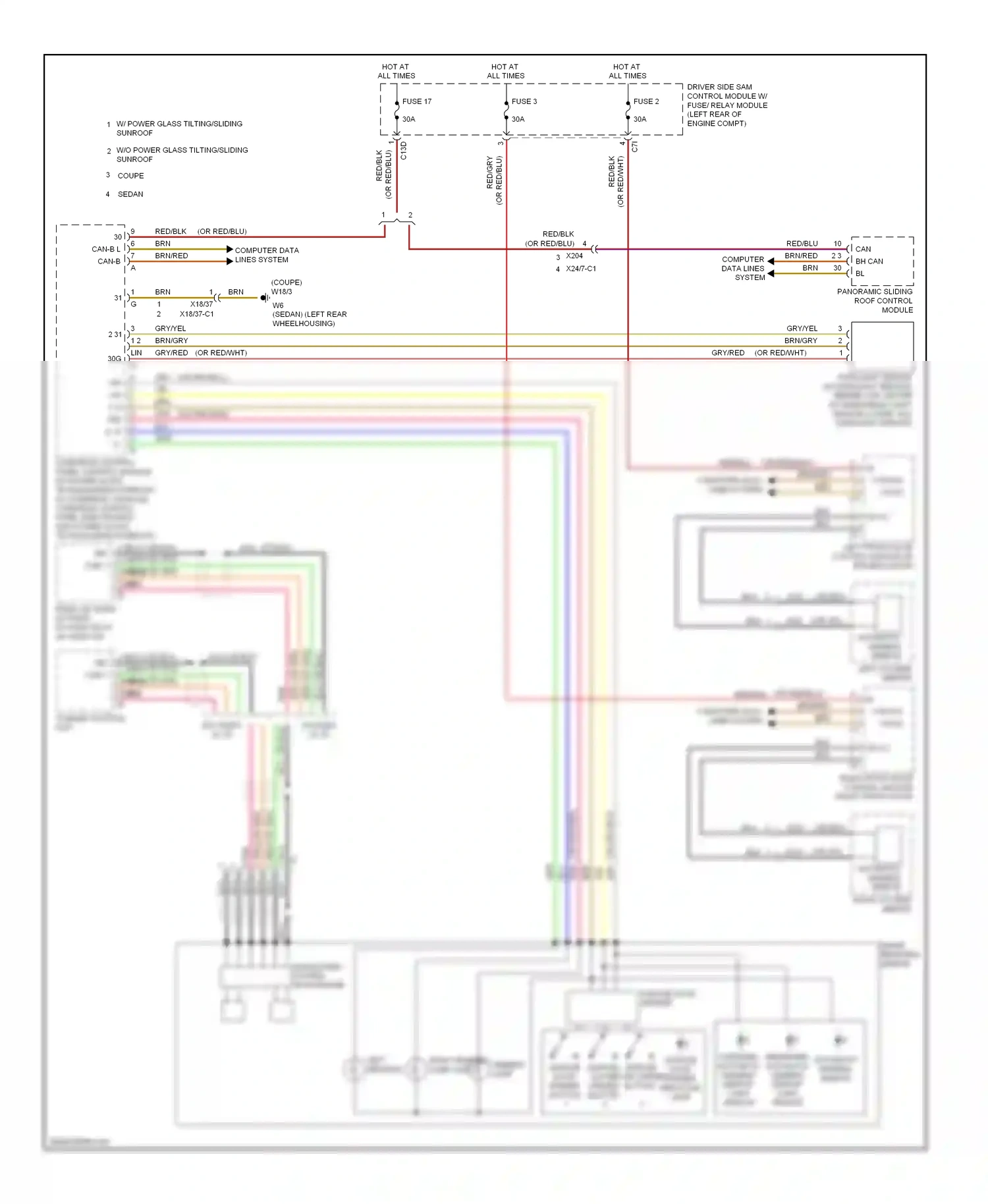 Wiring diagram comand control unit for Mercedes-Benz E-class W212/S212/C207/A207 (2009-2013) (1 of 19)