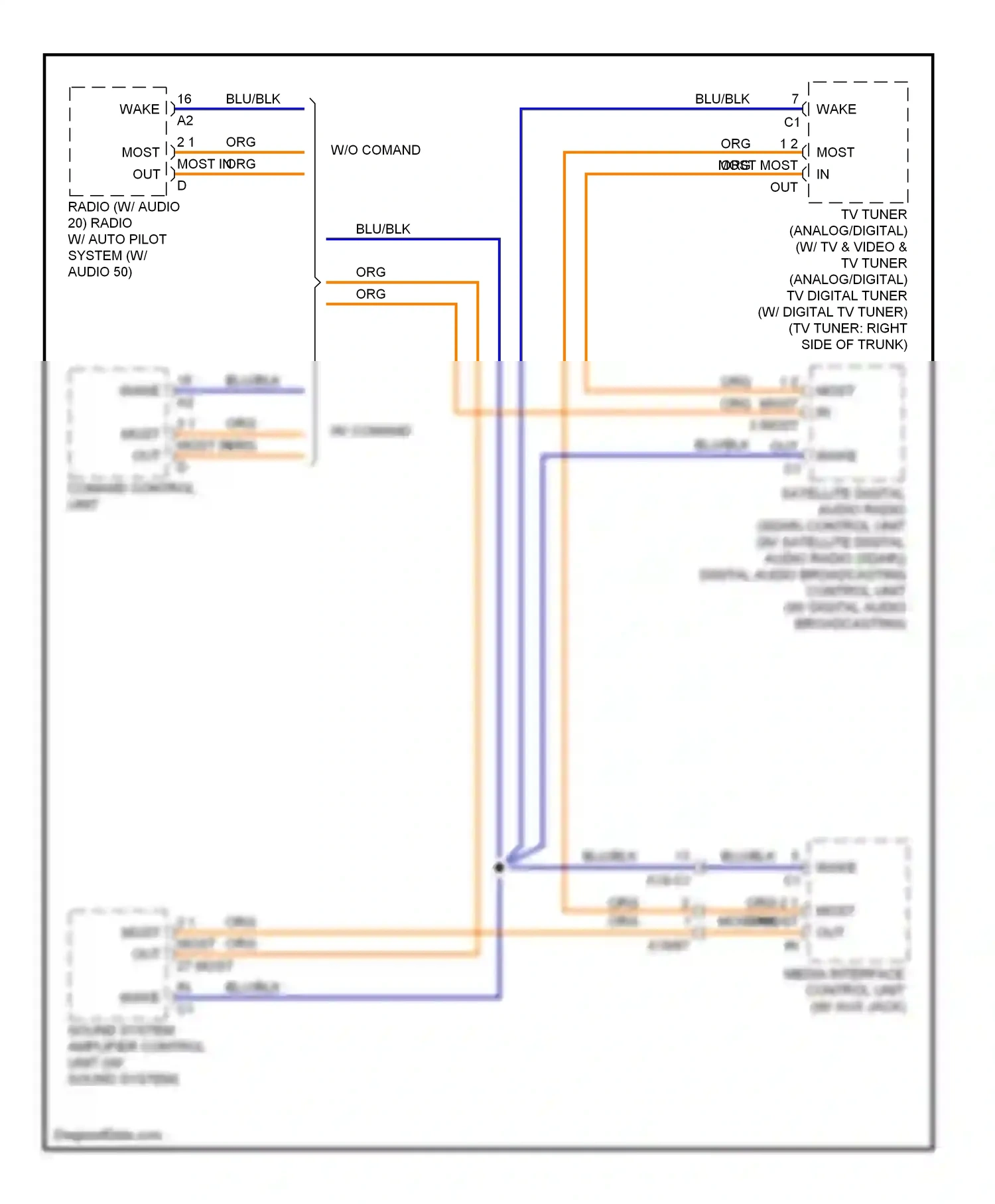 Wiring diagram comand control unit for Mercedes-Benz E-class W212/S212/C207/A207 (2009-2013) (15 of 19)
