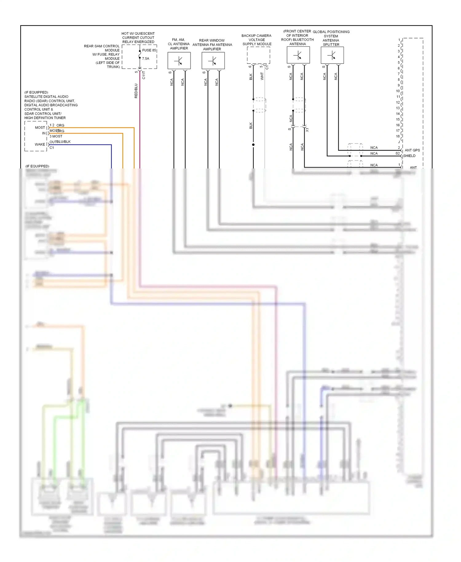 Wiring diagram comand control unit for Mercedes-Benz E-class W212/S212/C207/A207 (2009-2013) (3 of 19)