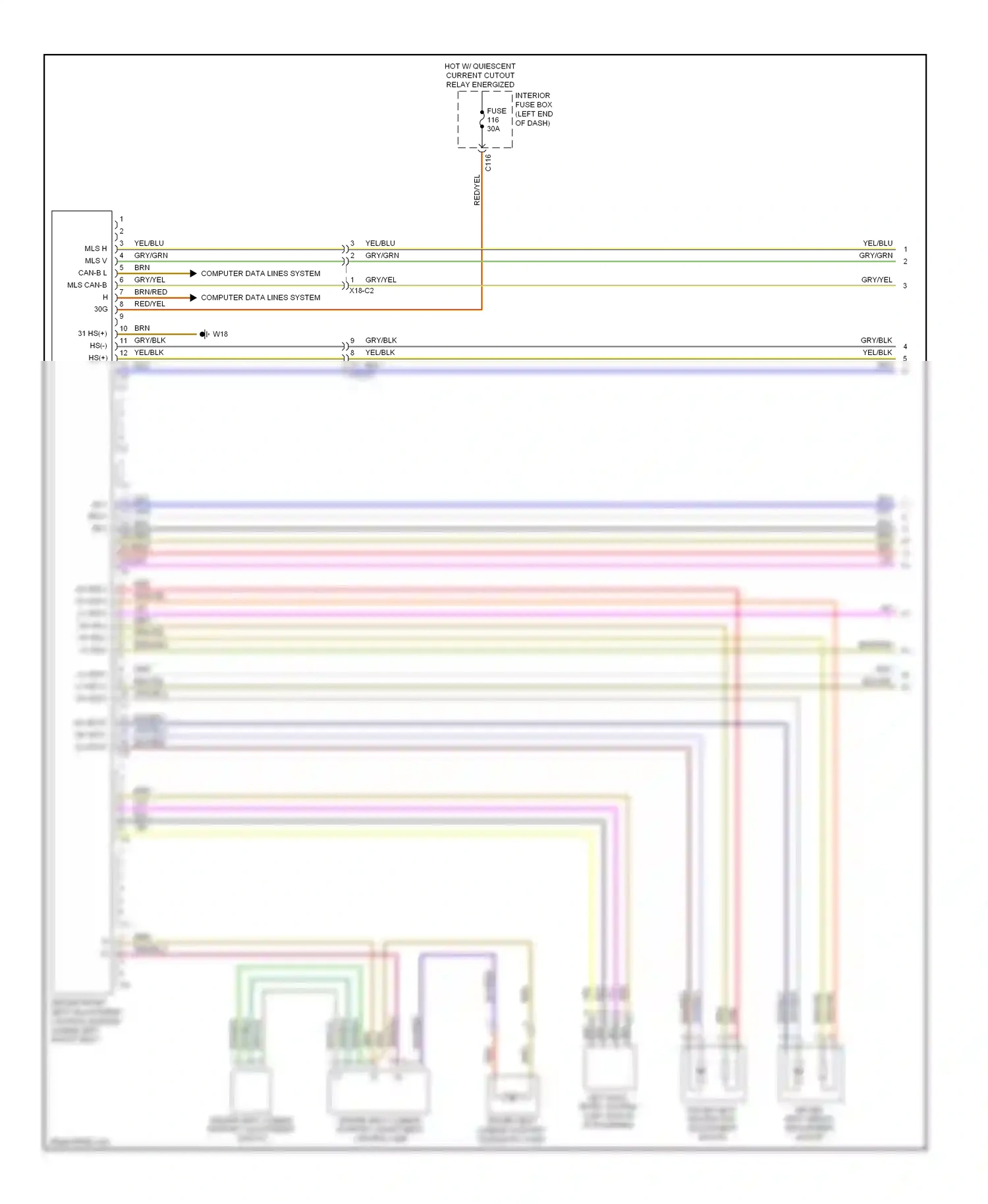 Wiring diagram computer data lines system for Mercedes-Benz E-class W212/S212/C207/A207 (2009-2013) (71 of 143)