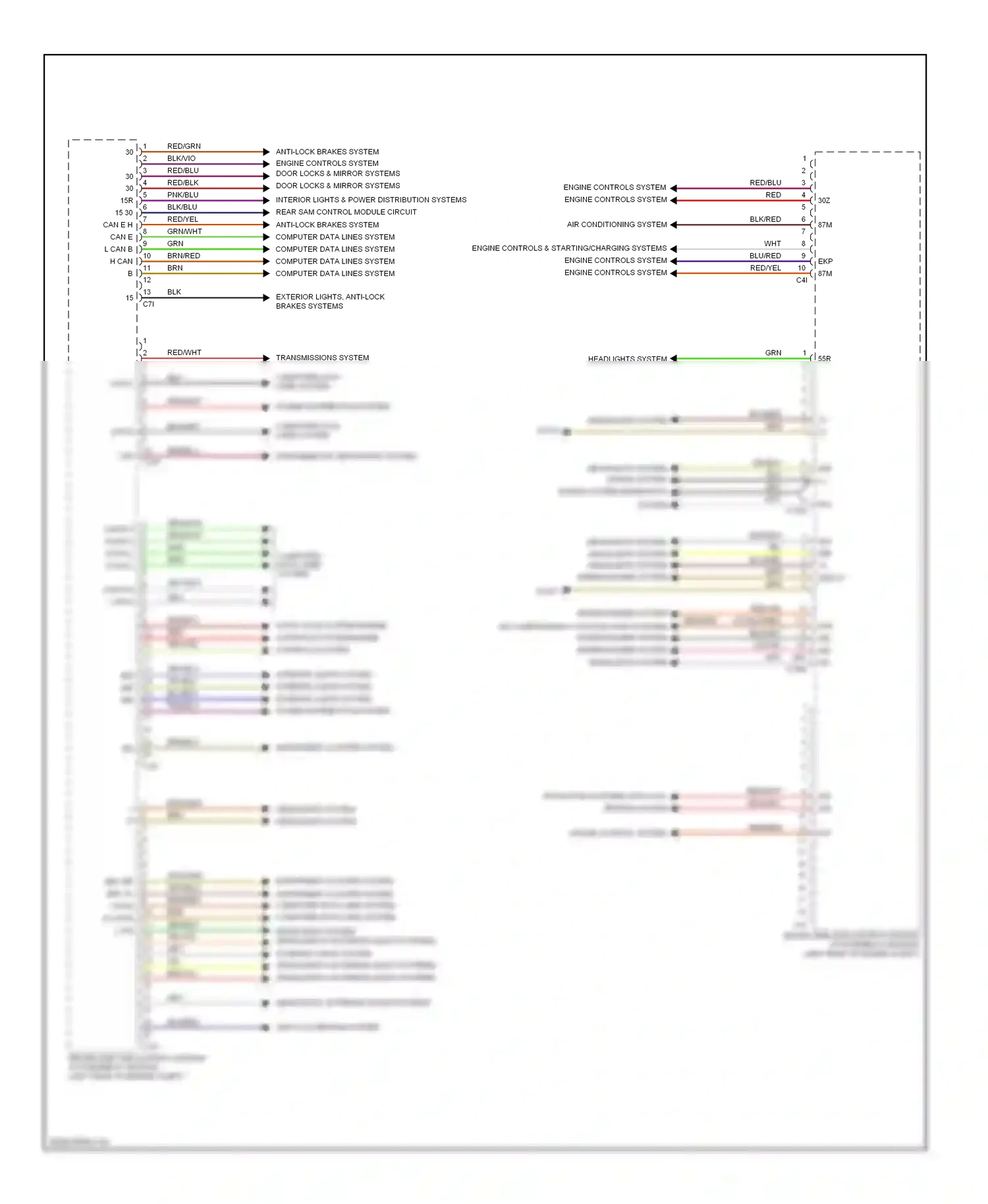 Wiring diagram door locks system engine controls system engine controls system for Mercedes-Benz E-class W212/S212/C207/A207 (2009-2013) (1 of 1)